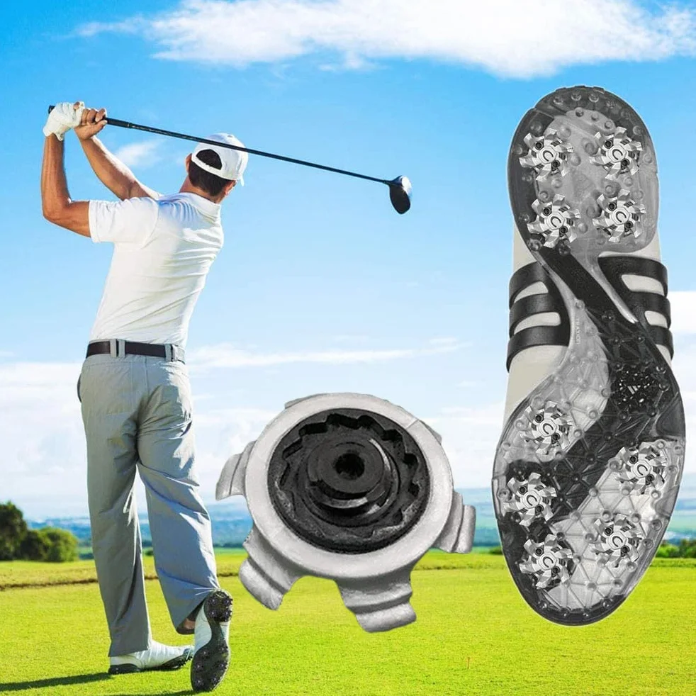 Golf Shoe Spikes,18 Pcs Golf Shoe Spikes for Golf Shoes Rubber Soft Spike Studs Replacement Cleats Golf Spikes Pins