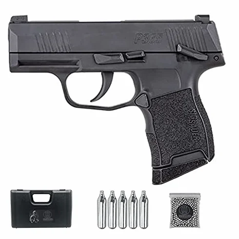 Pistola de balines P365 blowback | Arma Tipo Sig Sauer semiautomática Calibre 4,5mm (perdigones: Bolas BB's de Acero)
