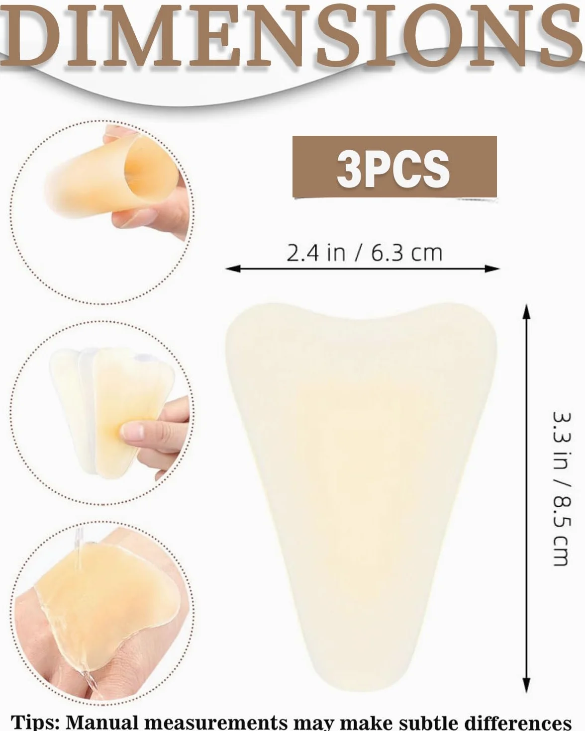 Cameltoe Corrector per Dita dei Piedi in Silicone Riutilizzabile Invisibile per Leggings e Costumi da Bagno
