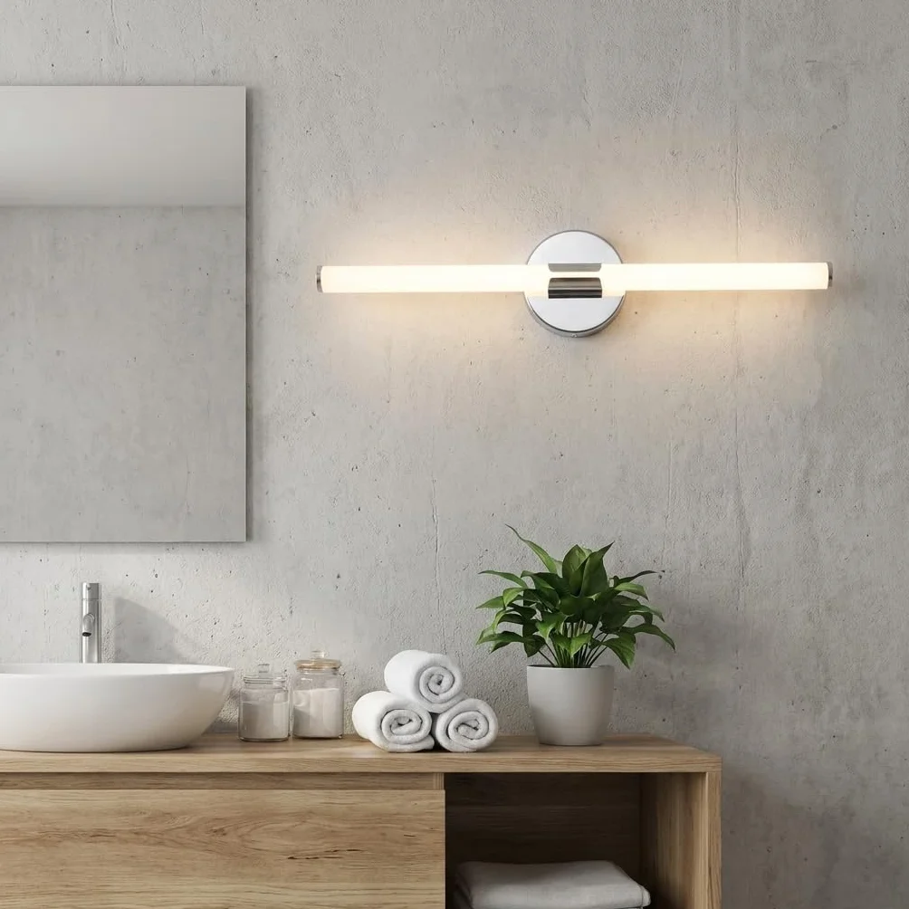 Aplique LED BARCELONA Tubular 60cm 8W 720lm Cromo IP44 4000K Baño