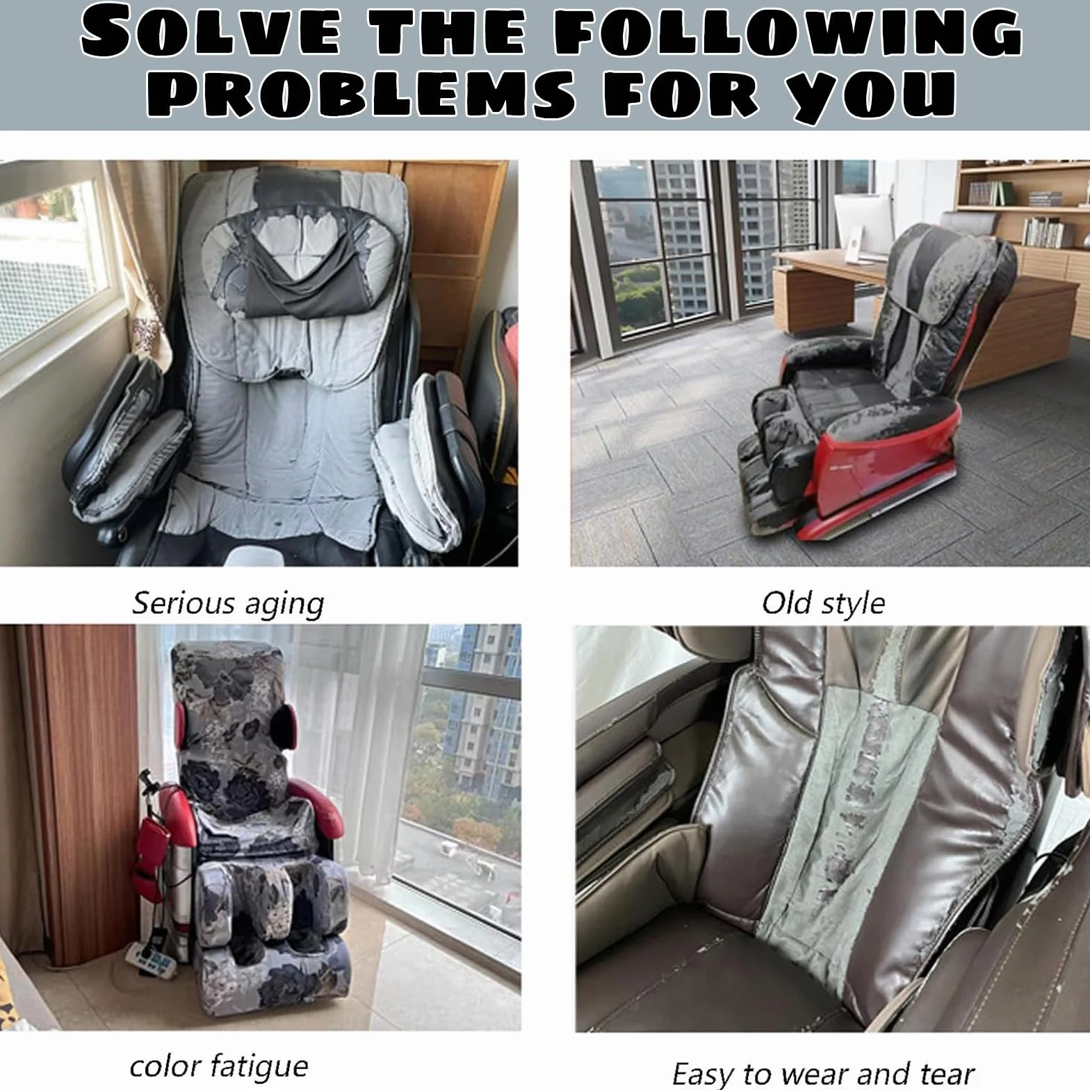 Funda para Sillón de Masaje Universal Elasticidad Antipolvo Beige M