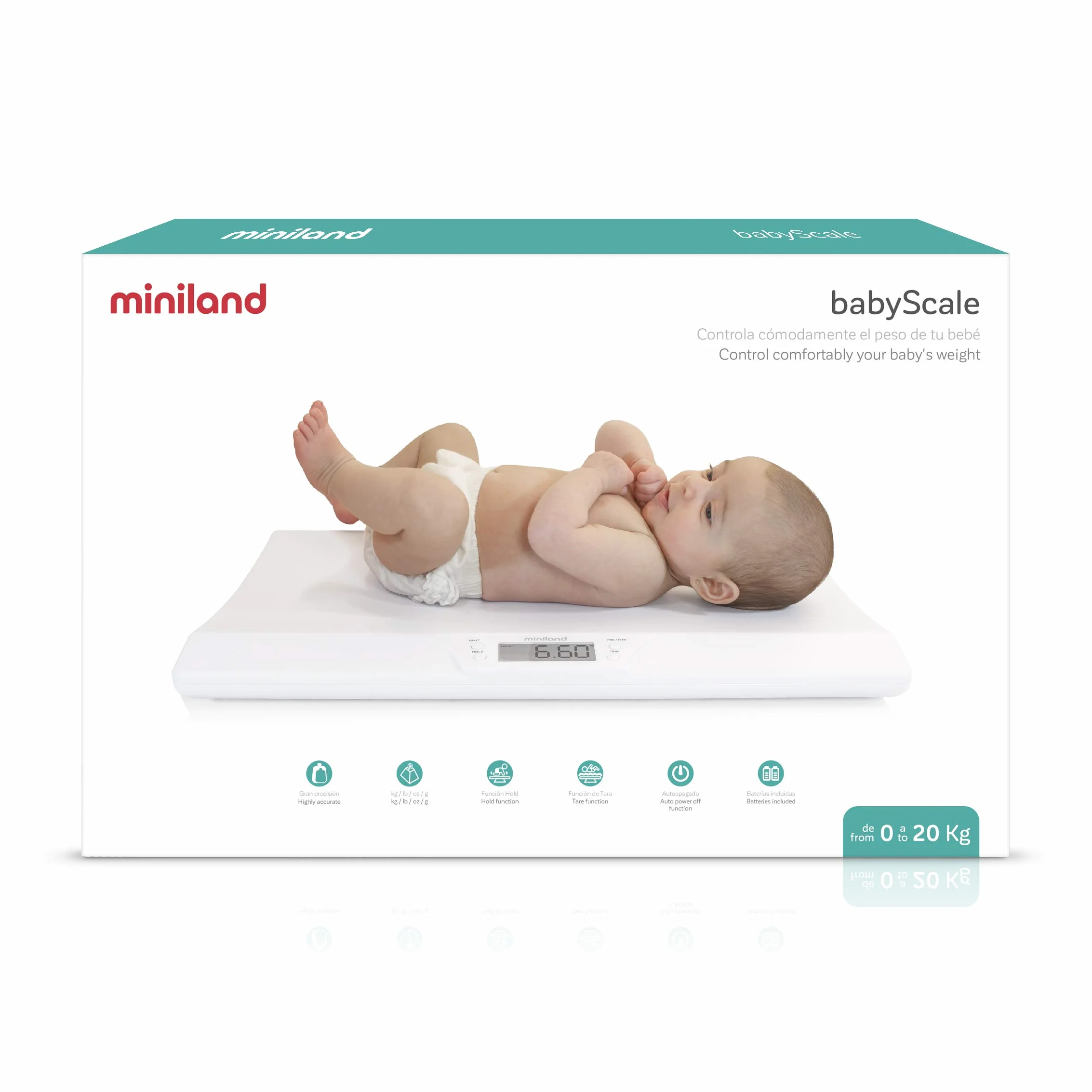 Miniland báscula para bebés de gran precisión
