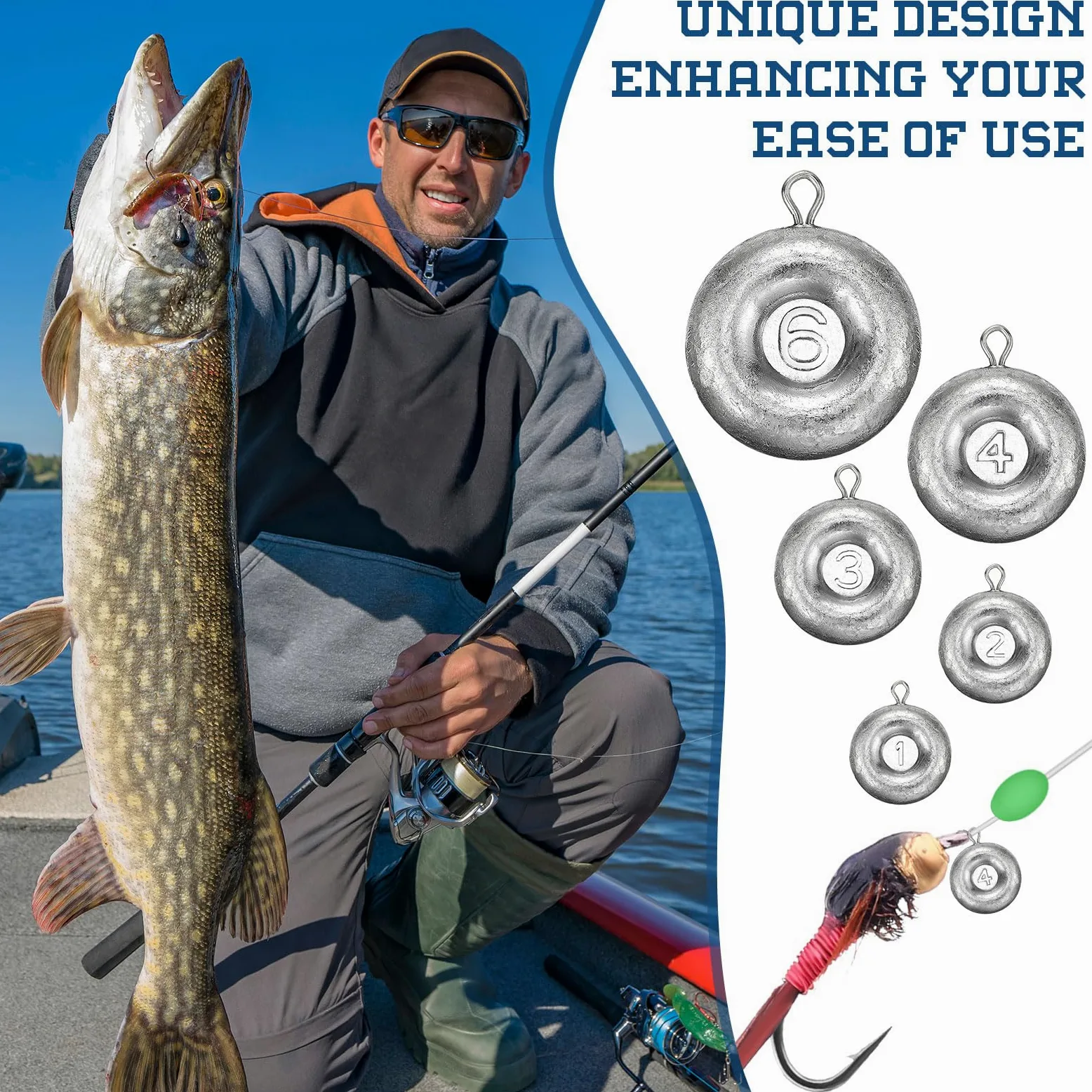 36 piezas de discos de pesca, pesas, plomos de disco, plomos de pesca, pesas, para agua salada, pesca de gato, pesca de arrastre, aparejos de surf