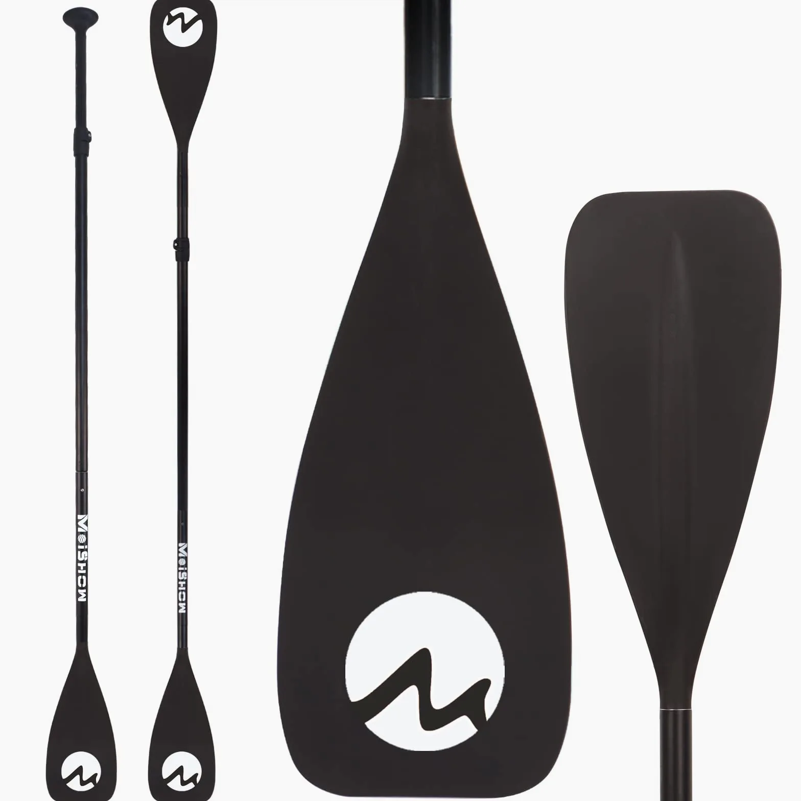 SUP - Remo de remo ajustable para remo de remo, 4 piezas, de aluminio, flotante, remo de kayak