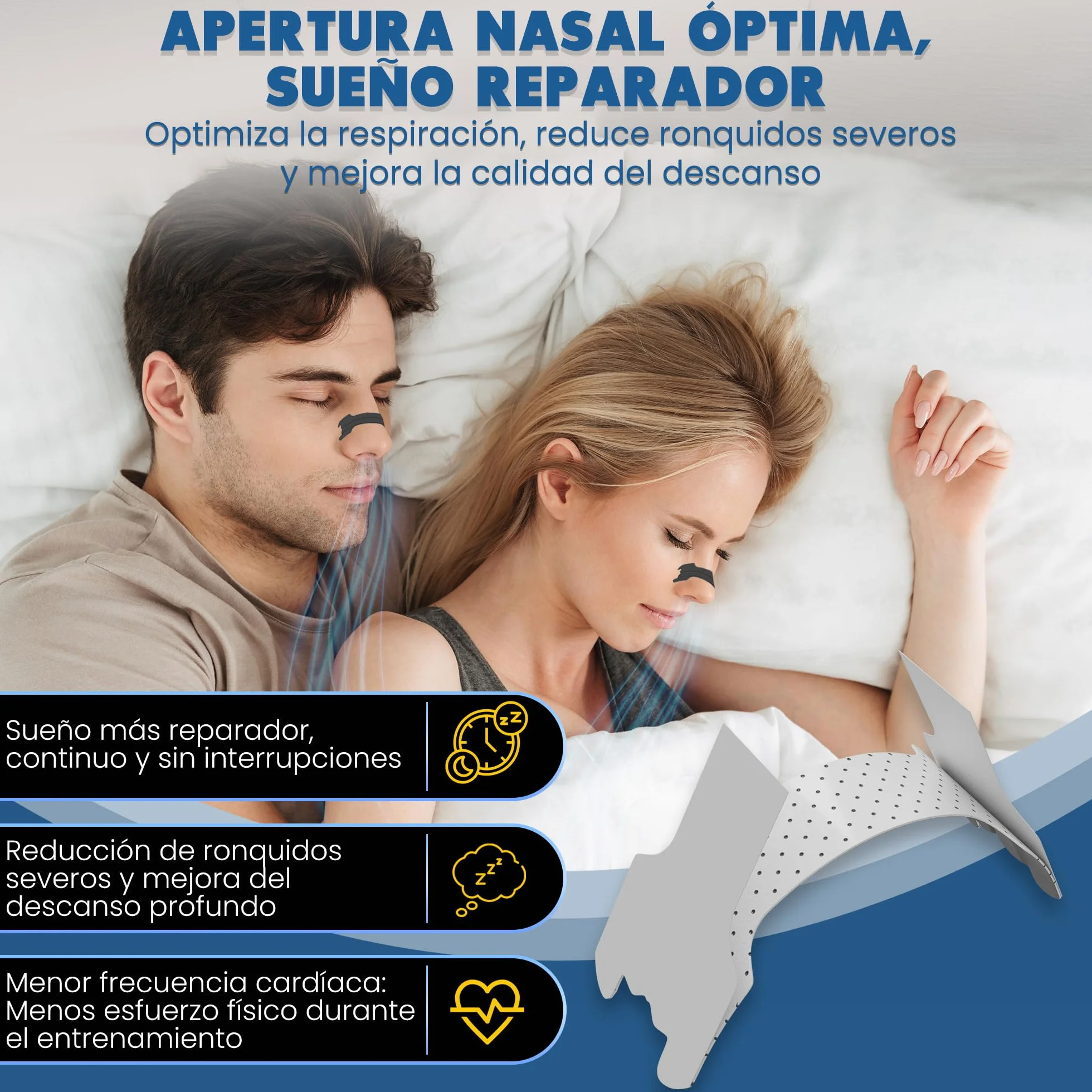 HASLOM Tiras Nasales Deportivas Antironquidos 30 Unidades