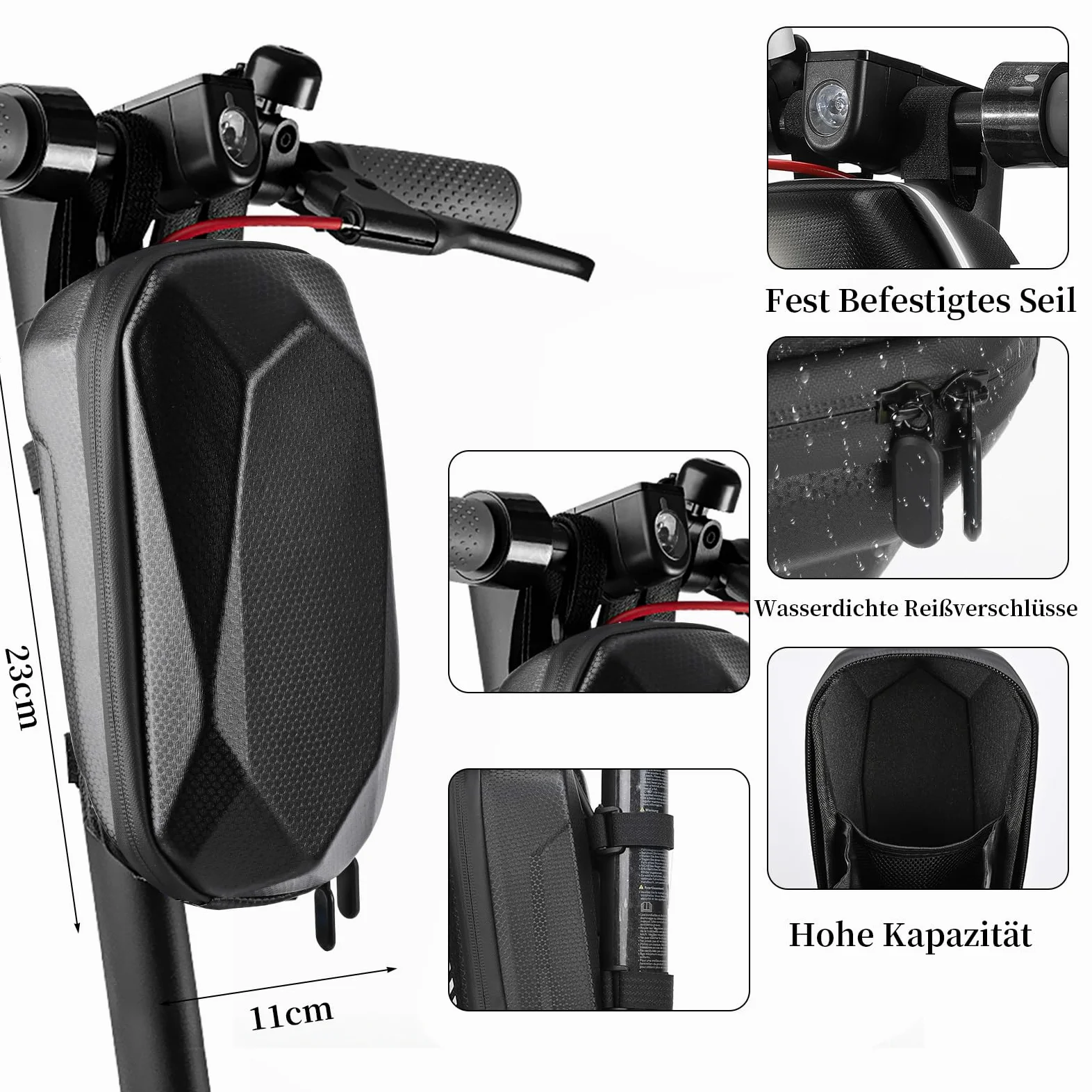 Candado para tritinte eléctrico, candado para patinete con llave y bolsa impermeable, cadenas antirrobo para bicicleta, scooter, bicicleta eléctrica, patinete autoequilibrado