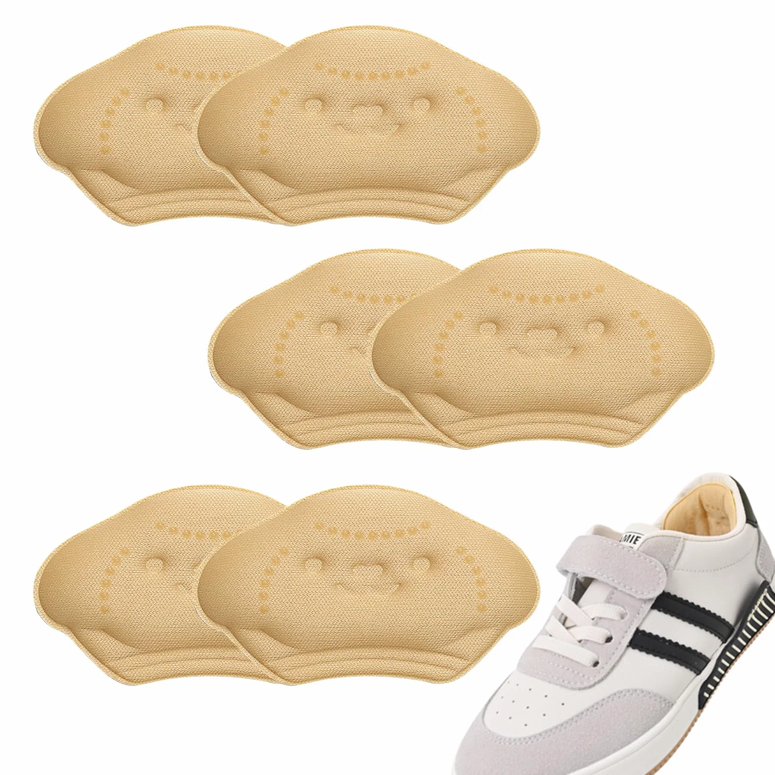 Taloneras para Zapatos de Niños, Set de 6 Unidades, Reduce el Tamaño, Cómodas y Autoadhesivas