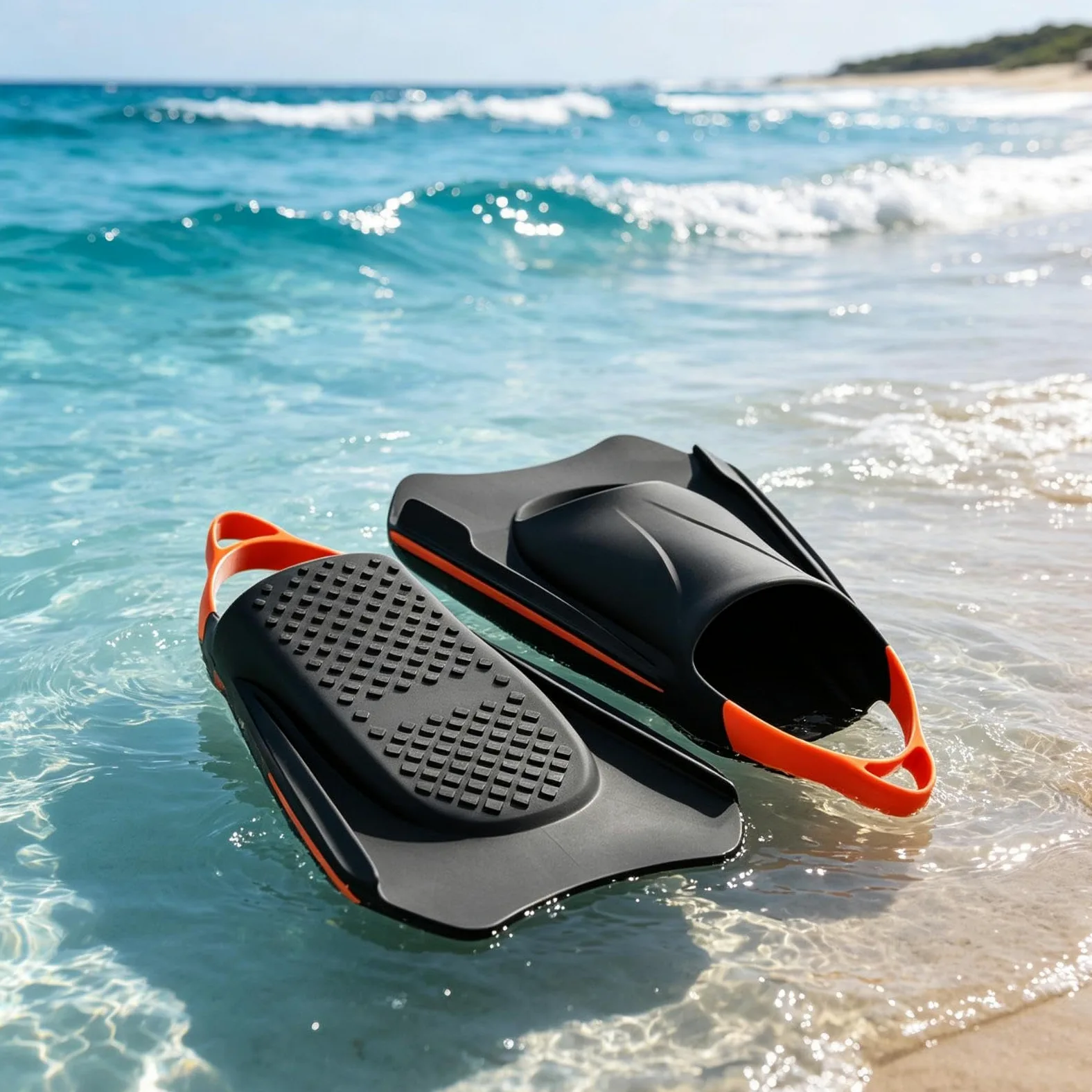 perfk 2 Aletas de Entrenamiento para natación, Accesorios de práctica, Aletas de natación de Viaje, Cortas para Buceo, Actividades al Libre y bajo el