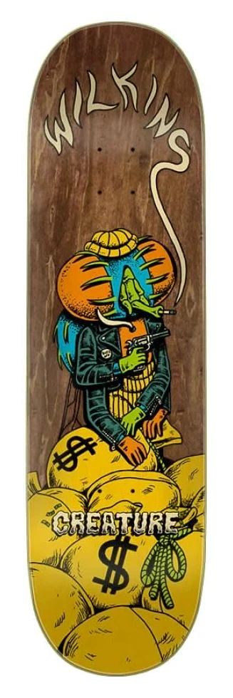 Creature Skateboard Deck Wilkins Heist 8.8in x 32.5in CRE-SKD-2372