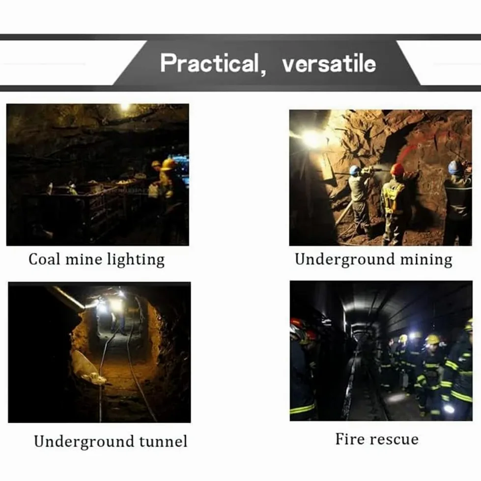 Linterna Frontal para Minero, Linterna Frontal para Mina De Carbón a Prueba De Explosiones, Luz De Tapa De Seguridad para Minero Impermeable Recargable, Luz Fuerte Y Luz Débil Ajustable