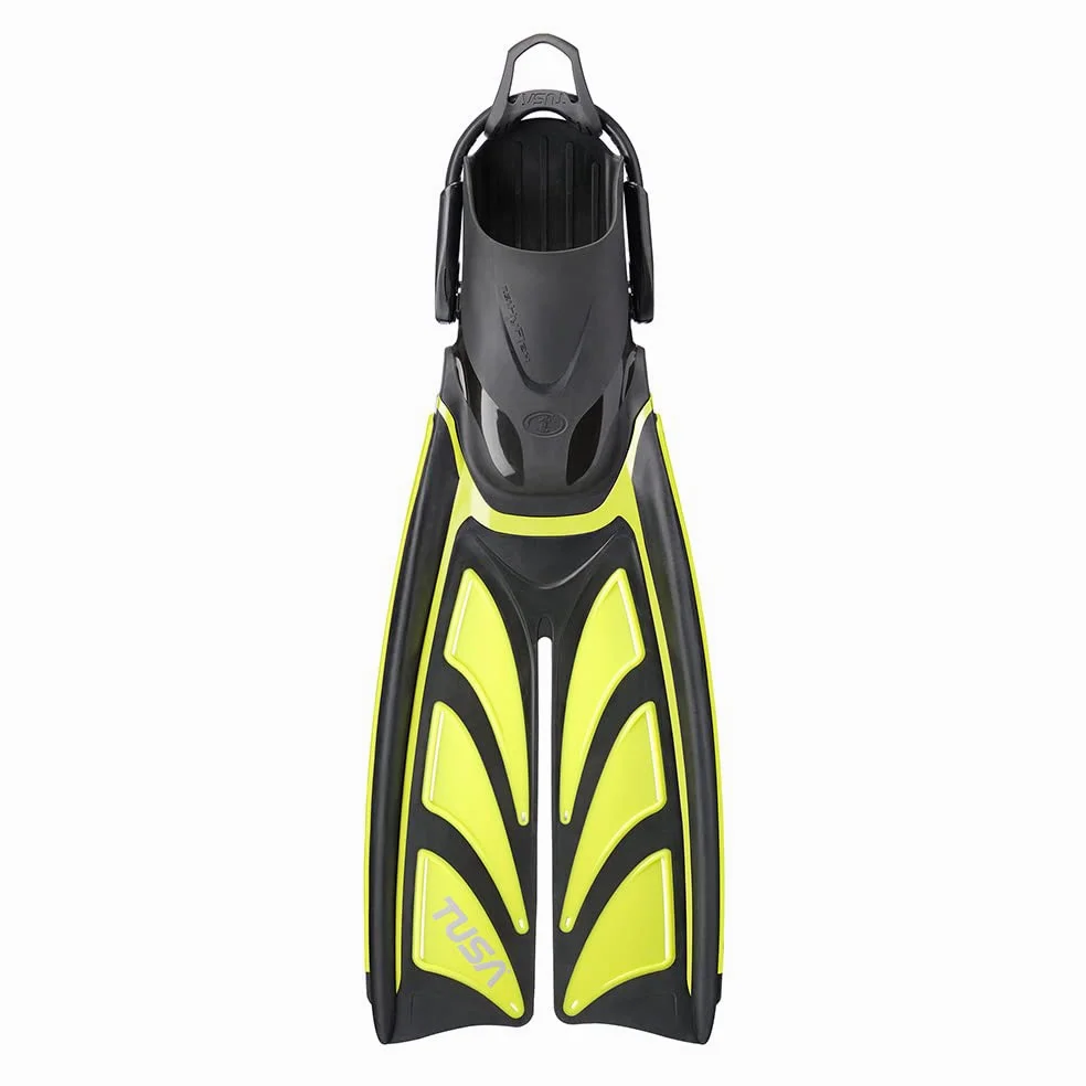 TUSA SF-0111 Hyflex Zoom Aletas de Buceo, Medianas, Amarillo Flash