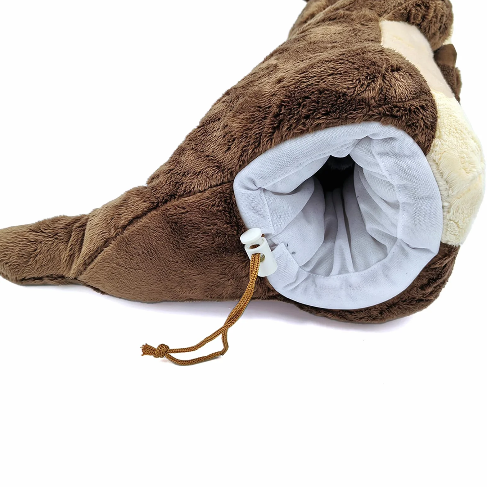 Funda de madera para palo de golf, diseño de nutria marina de felpa