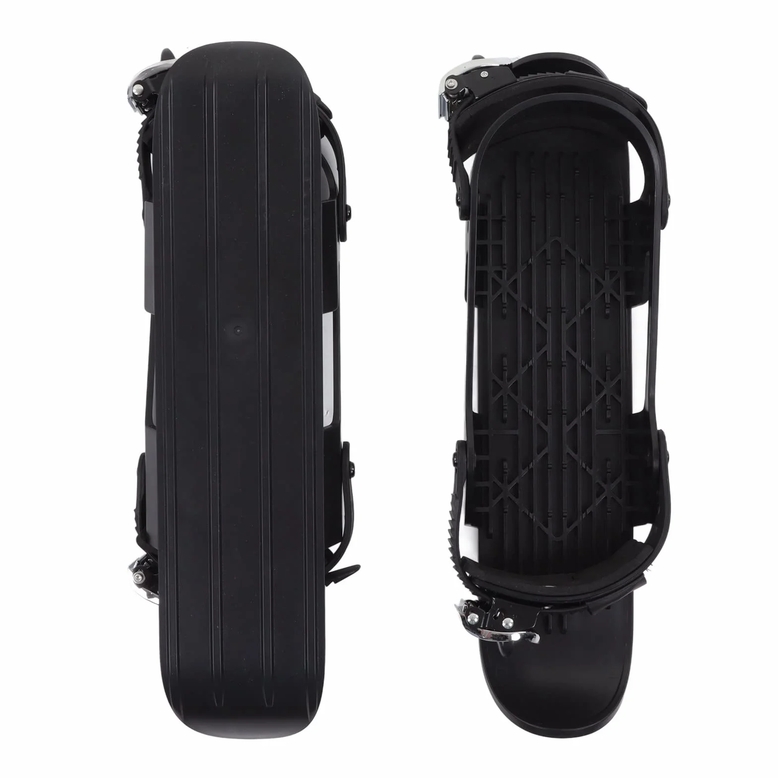 Mini patines cortos de esquí para nieve, esquís para zapatos de invierno, patines de nieve cortos, patines de nieve, skiboards ajustables para fijar a botas de esquí (negro)
