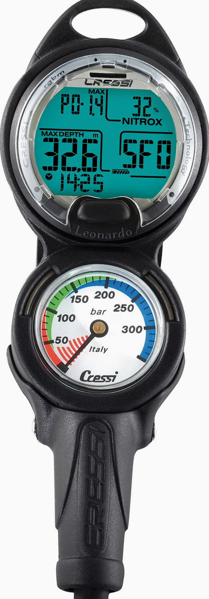 Cressi Leonardo Konsole Zum Tauchen - Erhältlich mit 2 Oder 3 Instrumenten, Bar Oder PSI
