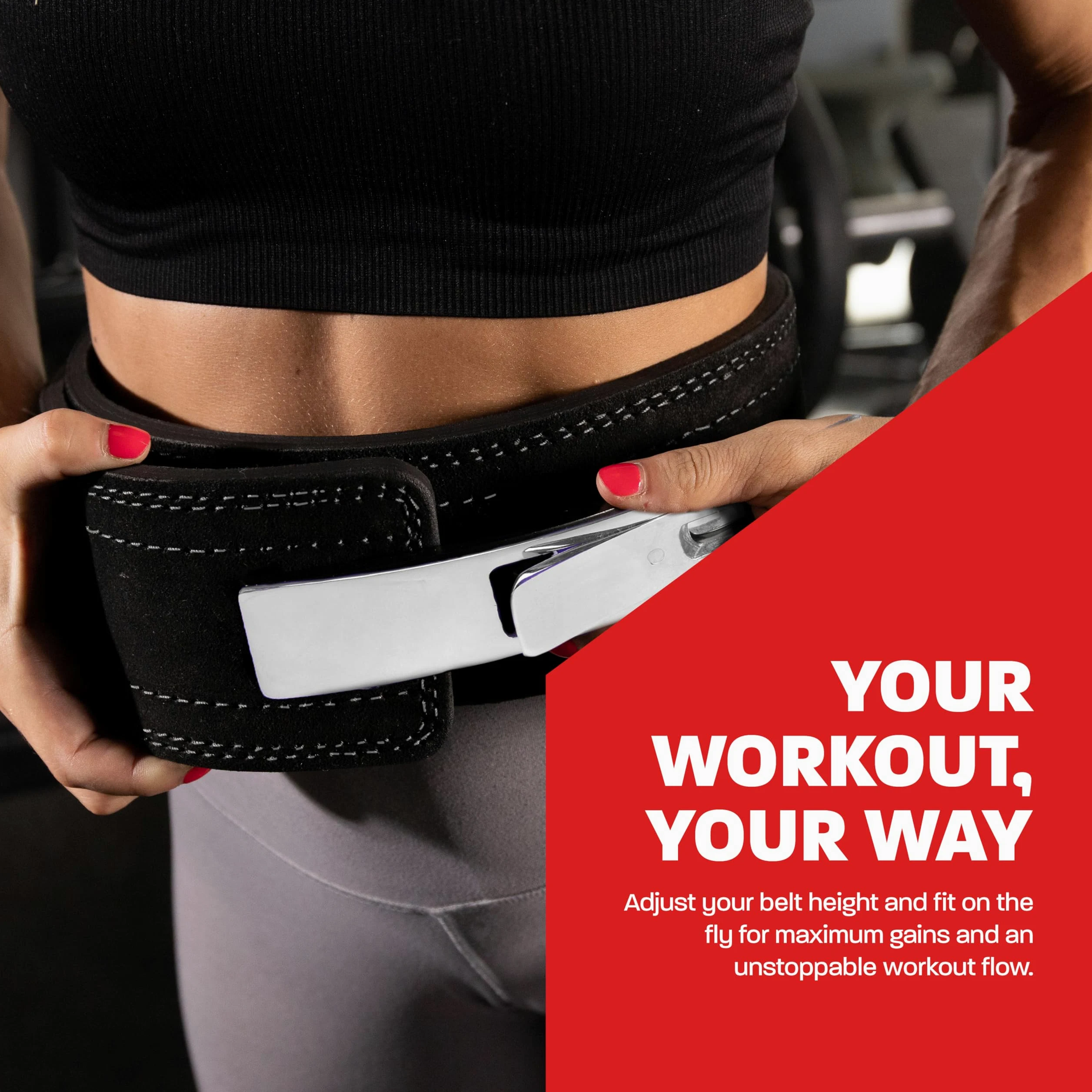 Hawk Sports - Cinturón de levantamiento de pesas para hombre y mujer, 10 mm, con hebilla Strongman