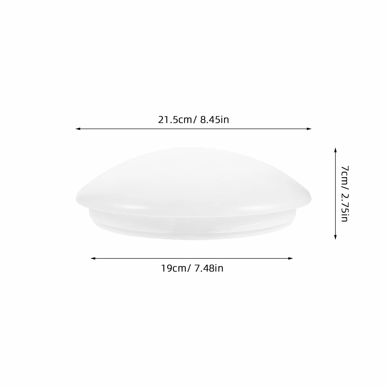 Toyvian Pantalla Lámpara Ventilador Techo Acrílico Blanco 21.5x21.5x7 cm Interior Moderna