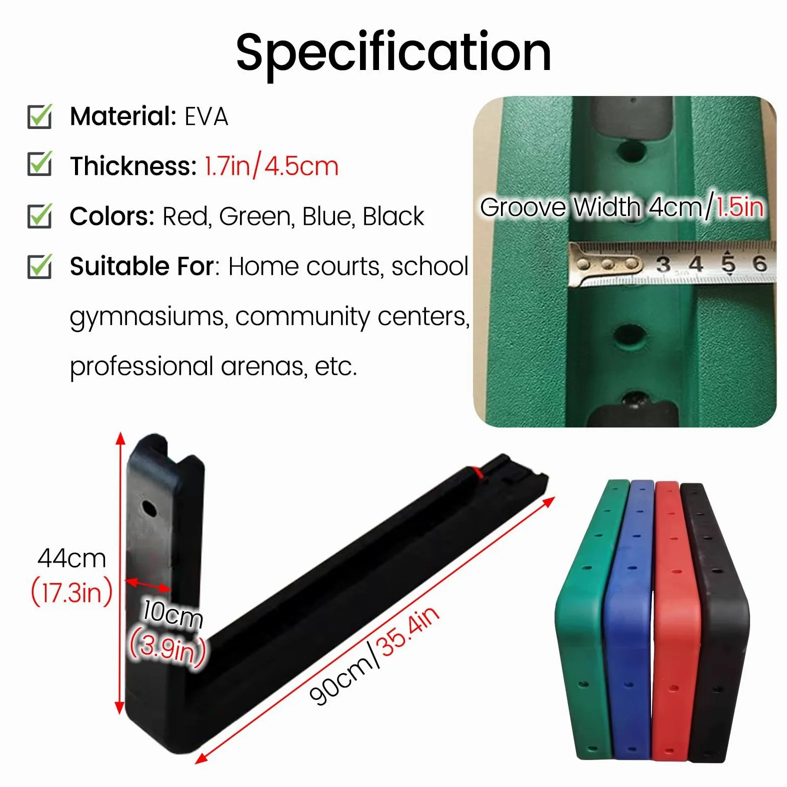 Almohadillas para tablero de baloncesto para tableros de madera, vidrio o acrílico, protector de tablero EVA de alta elasticidad con agujeros y tornillos preperforados