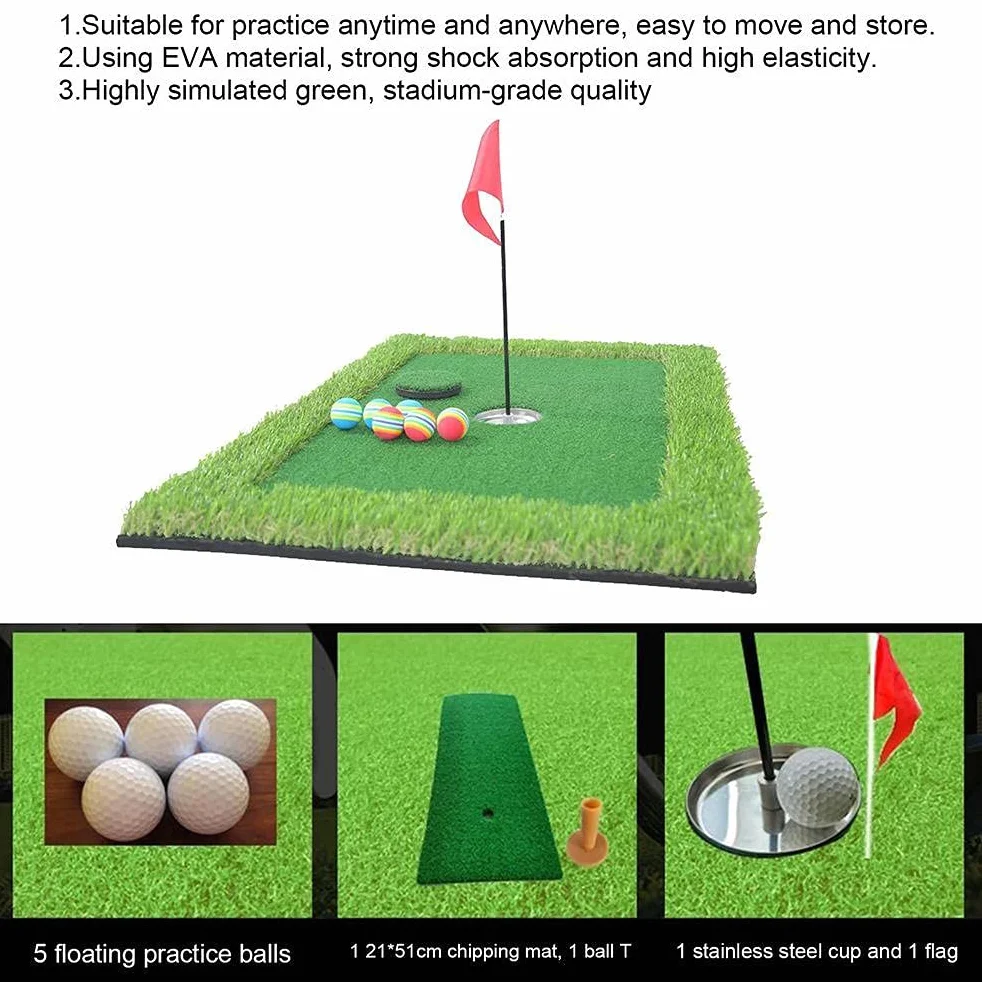 Piscina Golf Flotante Putting Green Golf Juegos en el Patio Trasero Chipping Green Flotante Al Aire Libre Piscina de Verano Patio Golf Flotante Putting Green Juegos Al Aire Libre para Adultos