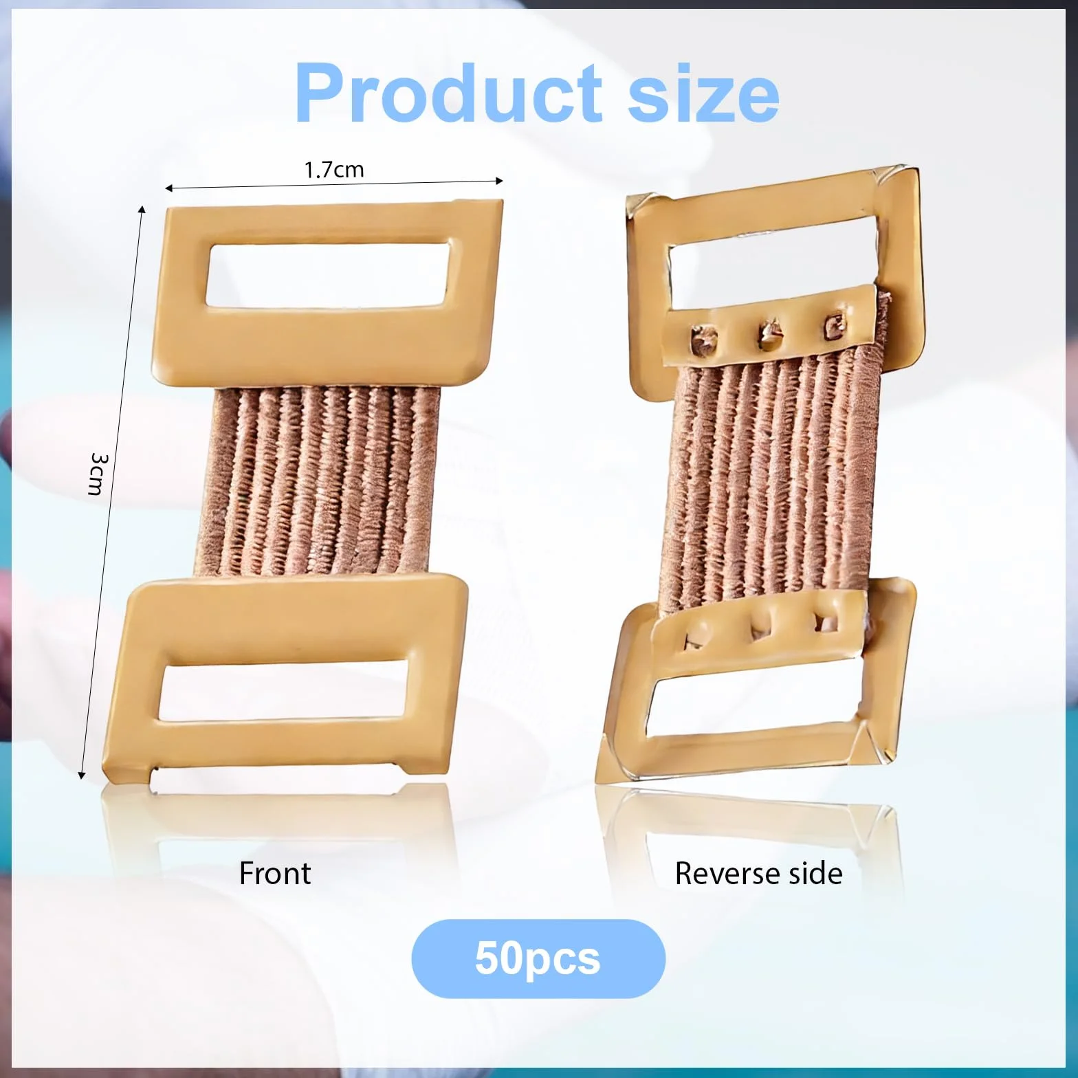 50 Piezas Clips Elásticos de Metal para Vendajes Extensibles Sujetadores