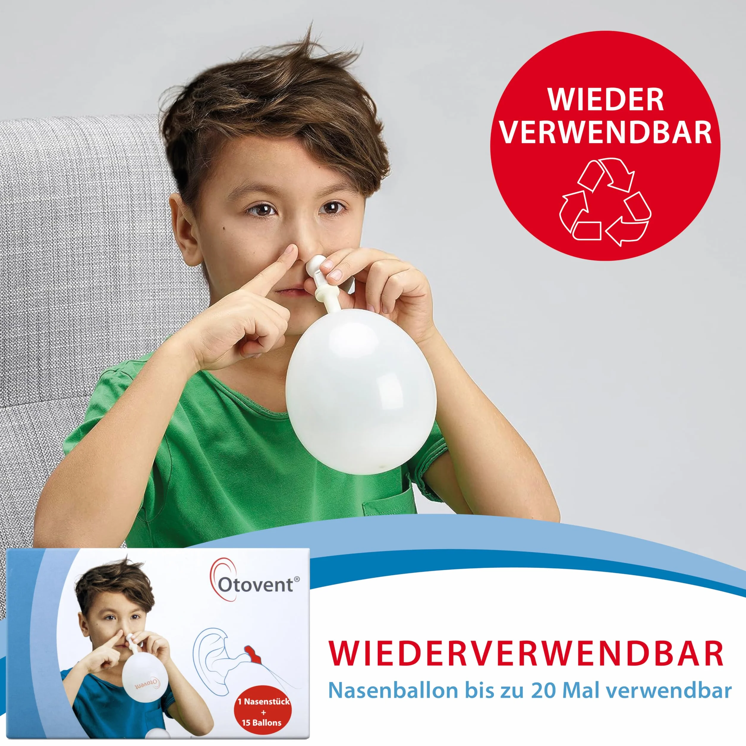 Otovent-System Kombipackung mit Nasenstück, Membranen und Einsatz, 1 sztuka