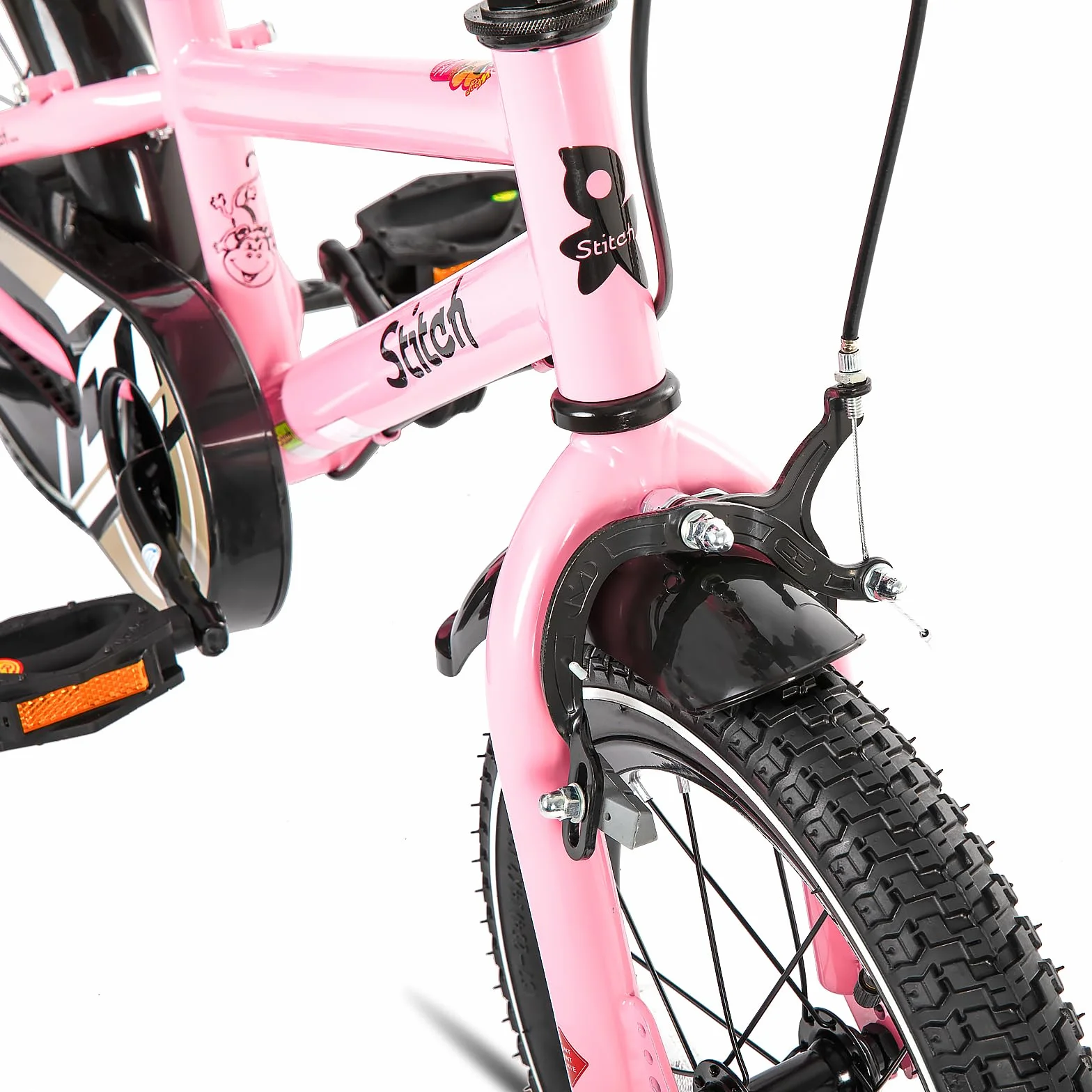 STITCH Bicicleta Infantil 14/16/18/20 Pulgadas para niñas y niños de 3-13 años, 14/16/18/20 Pulgadas Bicicleta para niños con estabilizadores (Rosa, Beige, Azul, Plata, Verde)