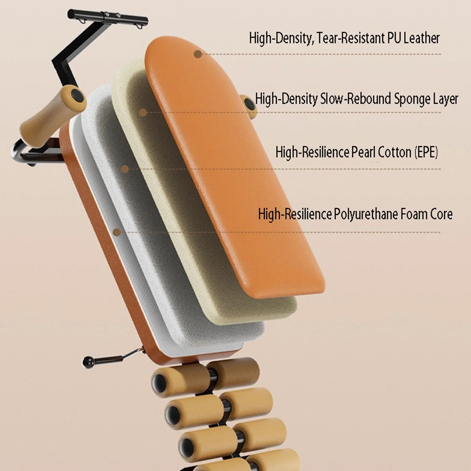 Banco De Estiramiento De Espalda Completo,máquina De Tracción De Columna Vertebral 130KG,Mesa De Inversión Longitud Ajustable,Banco Musculación Ideal para Uso Doméstico