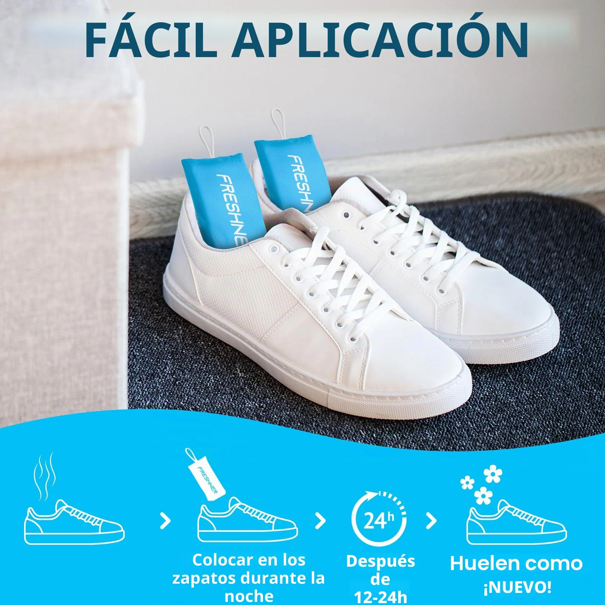 Desodorante de zapatos contra pies sudorosos, elimina olores, fragancia fresca para calzado deportivo