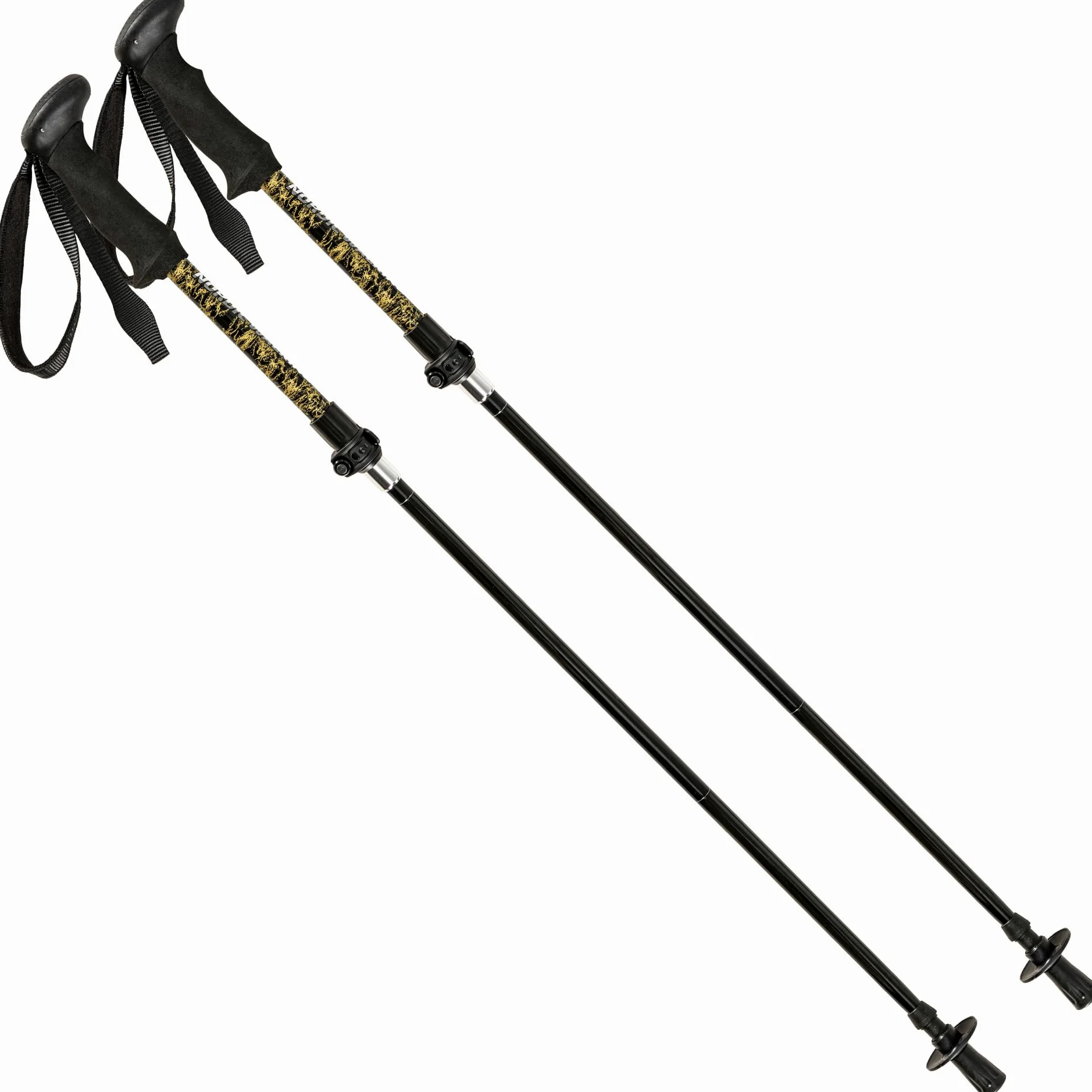Captain Mike Bastones de trekking plegables de 3 piezas con bolsa – Bastones ajustables de marcha nórdica – Compacto, ligero y estable – Para senderismo, paseos y viajes
