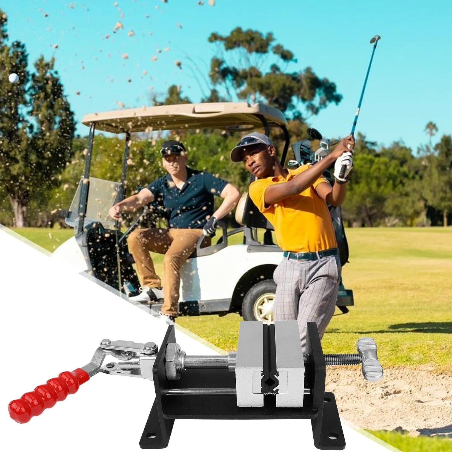 Mordaza Para Clubes De Golf Herramienta De Pinza Ajustable Para Palos De | Herramienta Para Quitar Empuñaduras De Golf Para Casa Práctica Taller Gimnasio Campo De Golf