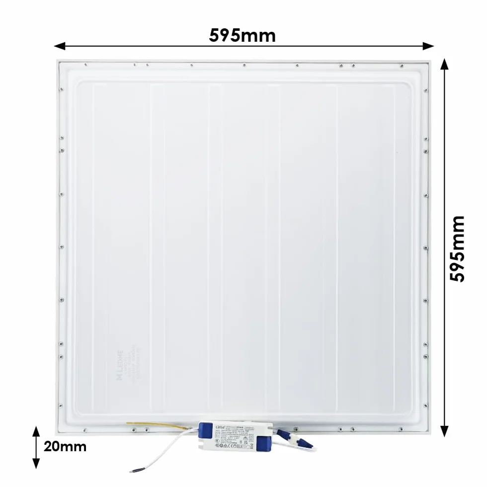 Ledme Pack de 2 Panel LED 60x60 cm 42W Blanco Frío 6000K 4200 lúmenes Empotrable