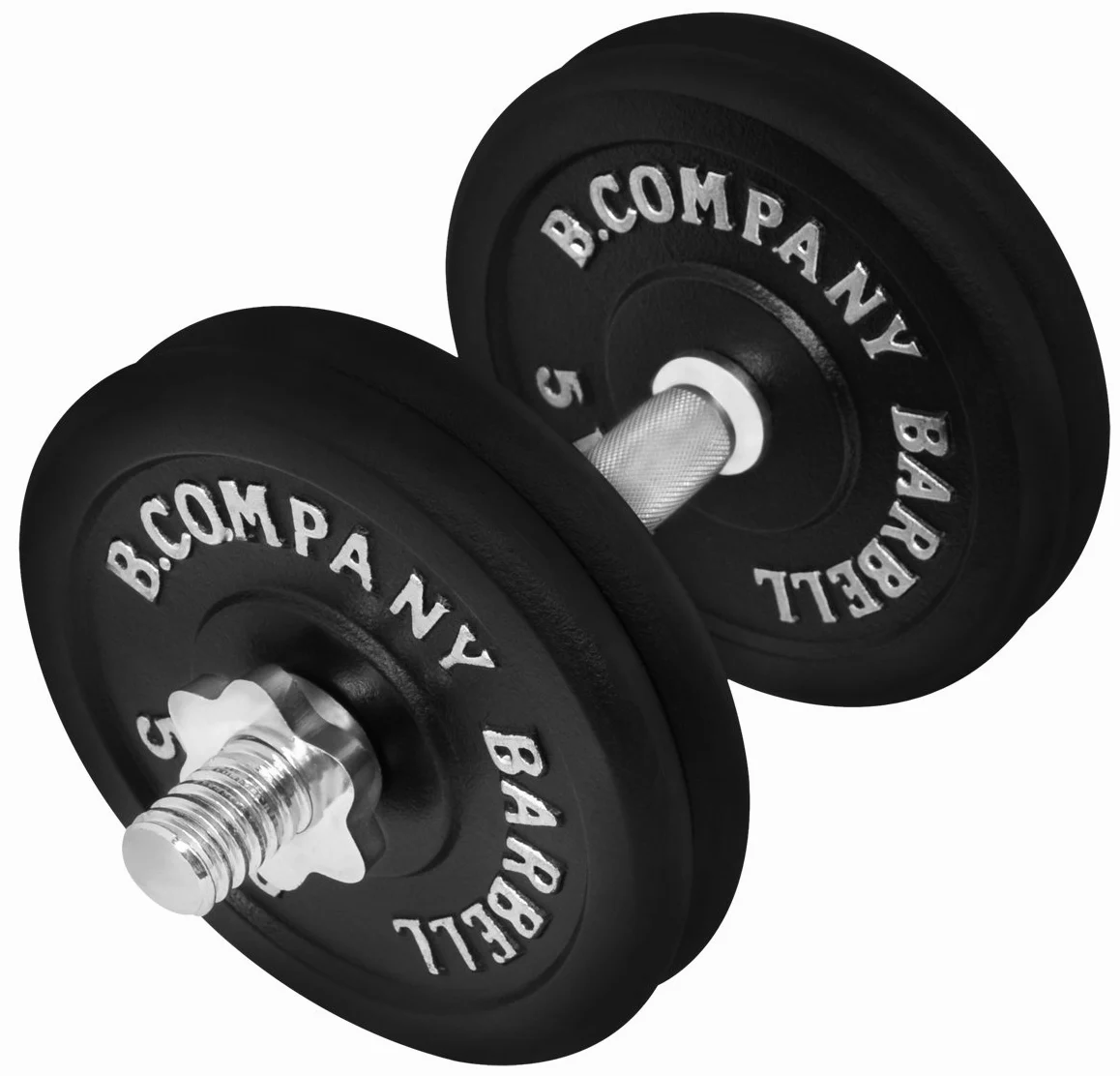 Juego de pesas cortas para 22,5 kg (1 barra corta de 35 cm y discos de 4x5 kg, hierro fundido)