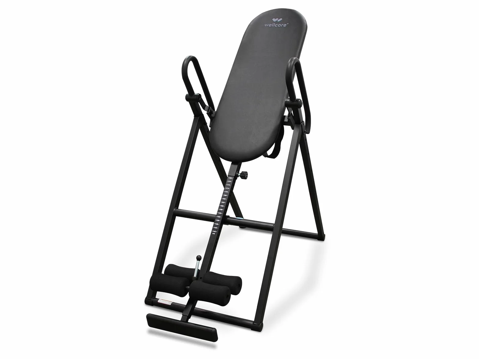QUIRUMED WELLCORE - Tabla de Inversión | Alivio de Tensión Muscular | Altura y Reposapiés Regulables | Soporta hasta 150 kg | Estructura de Aluminio, Negro