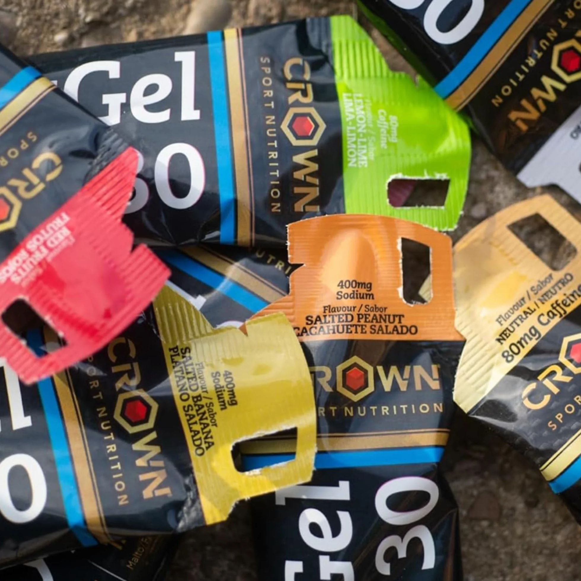 Crown Sport Nutrition HyperGel 30 Gel Energético Running Ciclismo 30 g Carbohidratos Cafeína 80 mg Sodio 110 mg Sin Aditivos Vegano