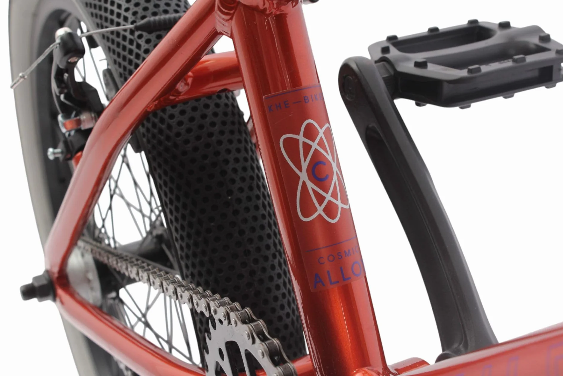KHEbikes KHE Cosmic AL 20 pulgadas BMX Bike – Modelo 2025 – Marco de aluminio – Affix Rotor – Frenos V delanteros y traseros – 10,6 kg – Color Naranja – Para principiantes – 135 – 170 cm de estatura