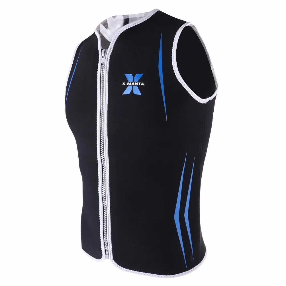 Chaleco de neopreno para hombre, con cremallera frontal, 3 mm, para surf, surf, talla M, color negro