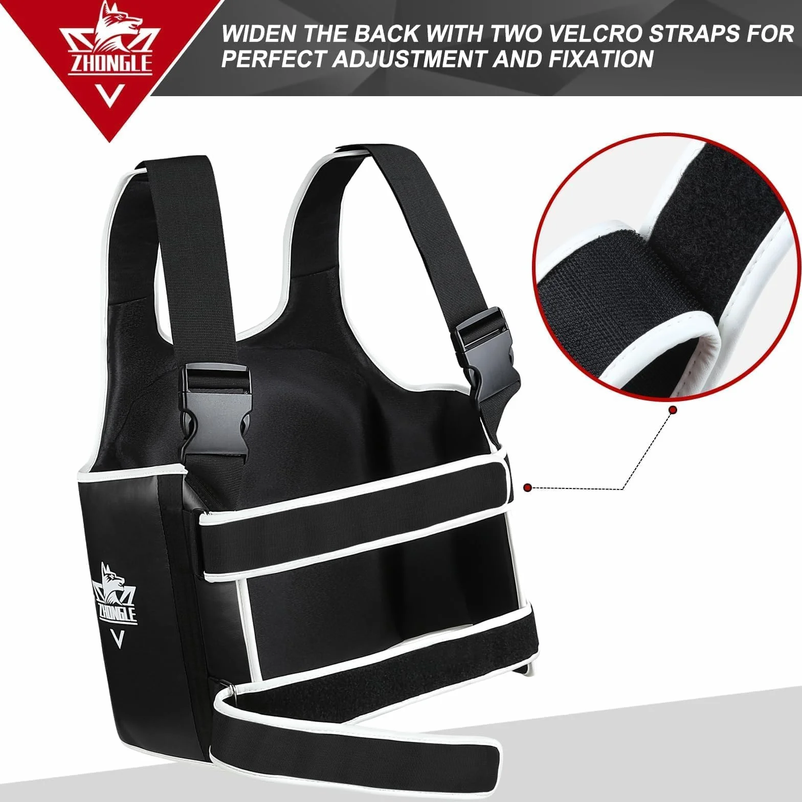 Boxing Chest Protector Adjustable MMA Taekwondo Muay Thai Shield Martial Arts Upper Abdomen Pad