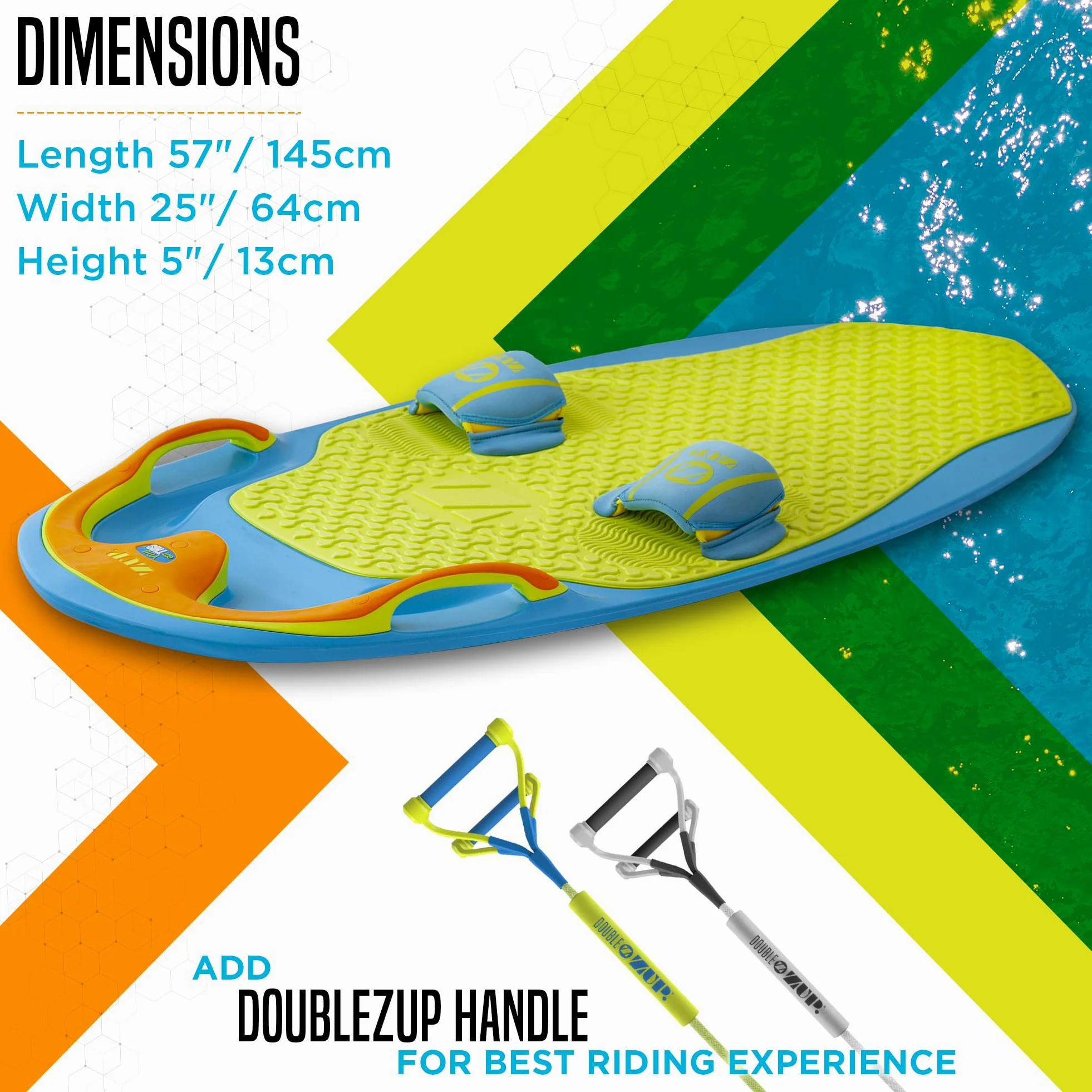 ZUP You Got This 2.0 Board, All-in-One Kneeboard, Wakeboard, Wakeskate y Wakesurf Board para todas las edades, azul