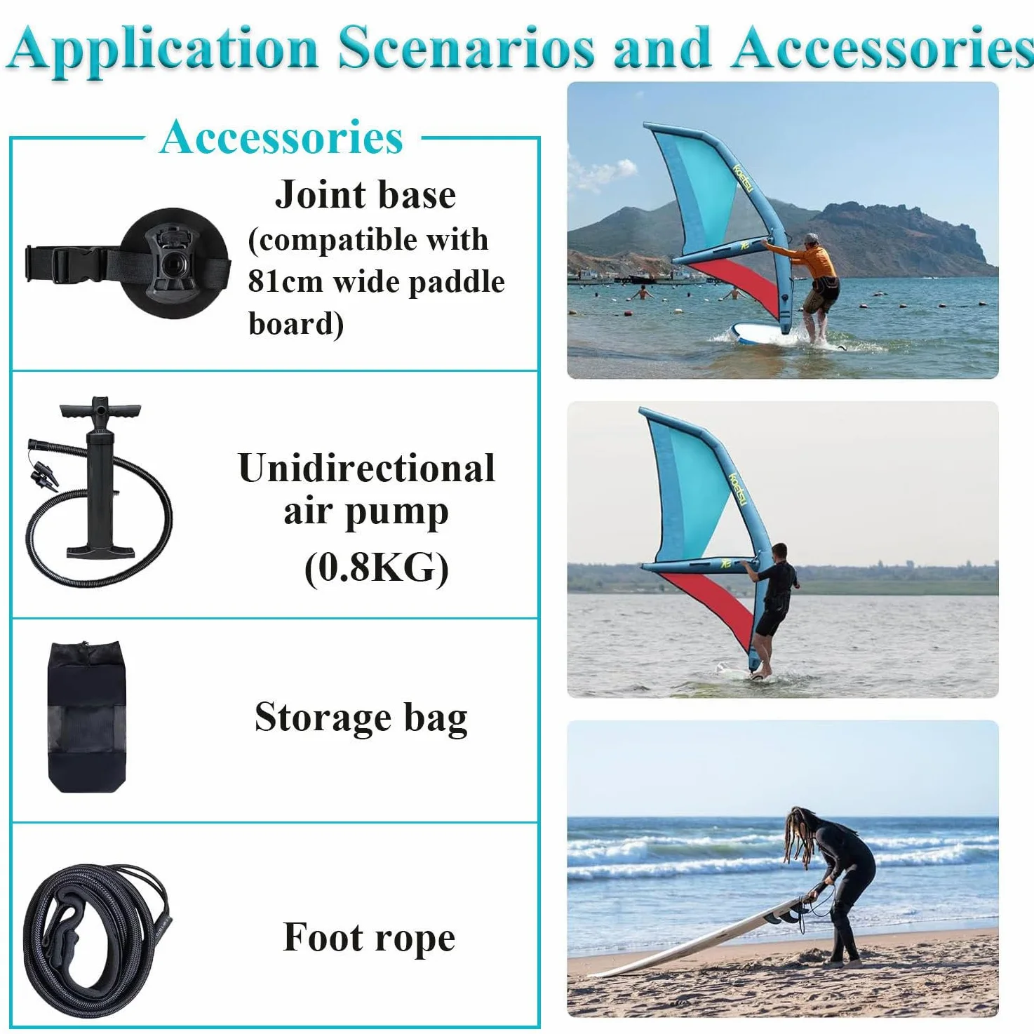 Tabla de Paddle Surf de Tela Oxford + Vela de Windsurf de PVC, Tabla de Windsurf Independiente, Vela de Windsurf Inflable Profesional para Adultos de 4,35 m × 1,88 m