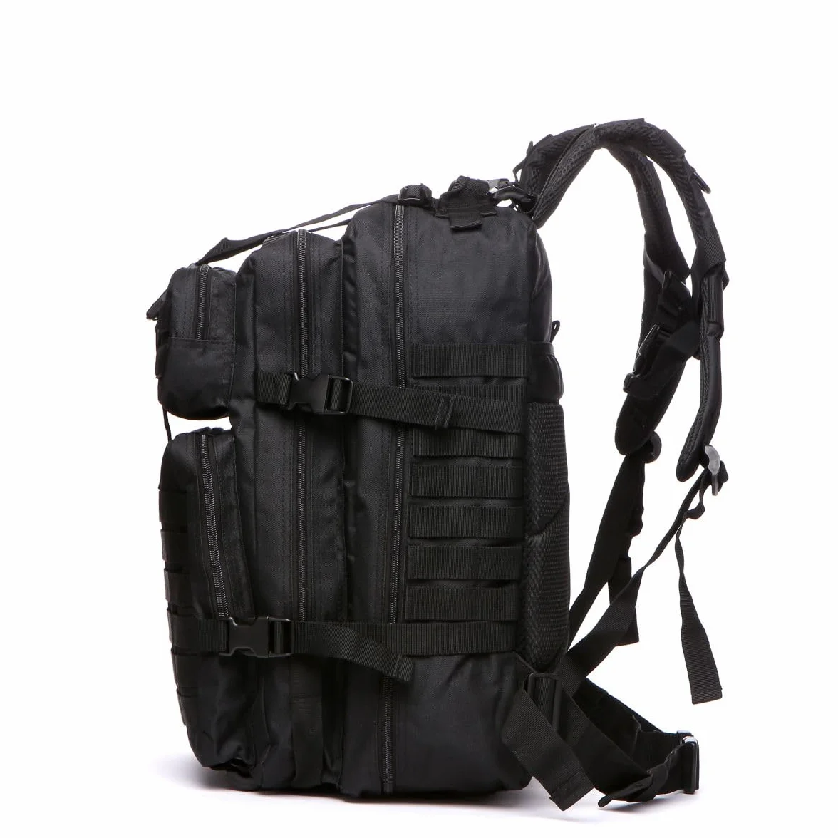 Mochila Tática 50 Litros con Sistema Molle Impermeable Militar para Emergencias Caza Senderismo Acampada (Negro)