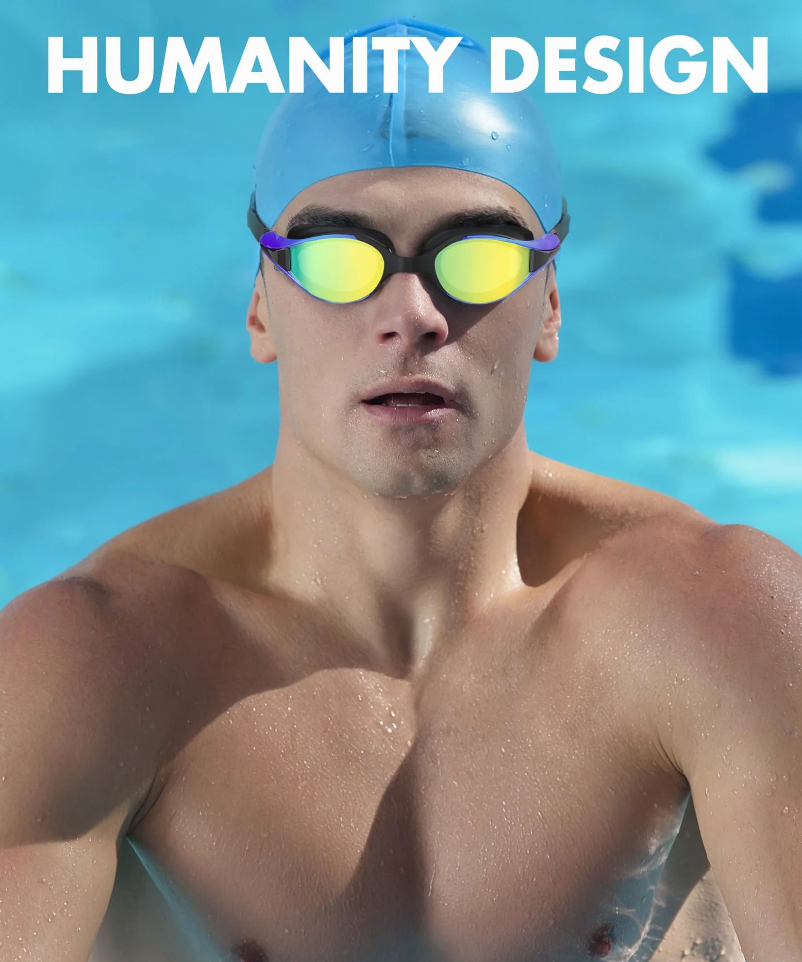 NSSIW Gafas de natación para adultos: antivaho con protección UV400, sin fugas, para hombres y mujeres, paquete de 3