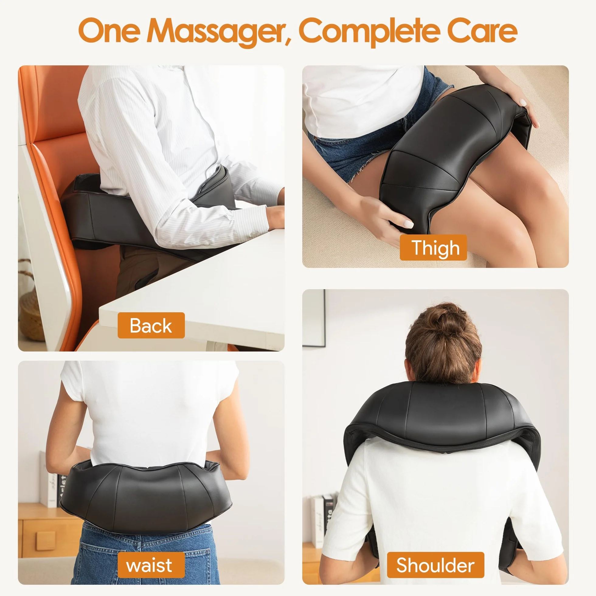 Masajeador Cervical y Espalda con Calor Relajante para Aliviar el Dolor Muscular