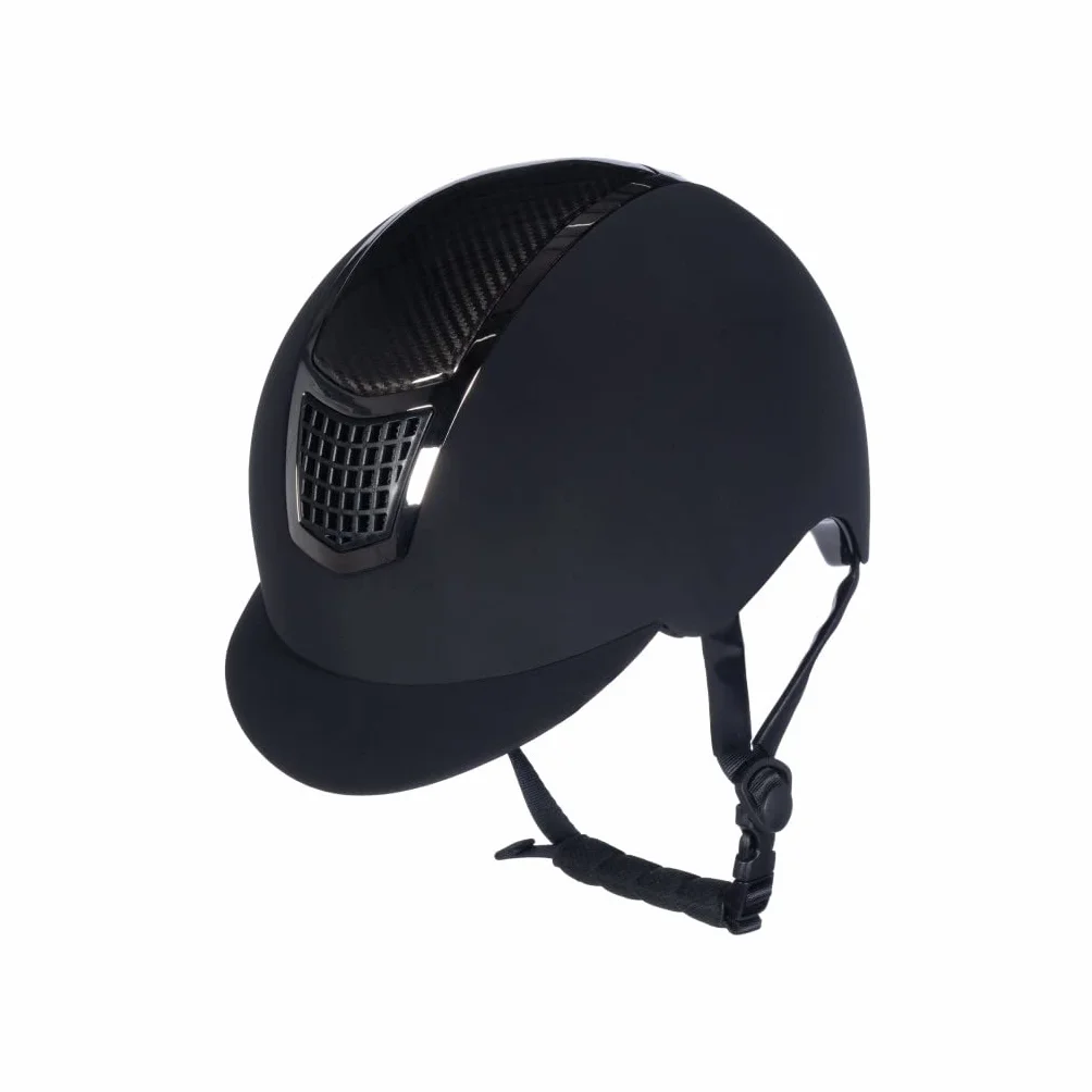 HKM Casco de equitación Profesional Carbon Schwarz 56-58 cm