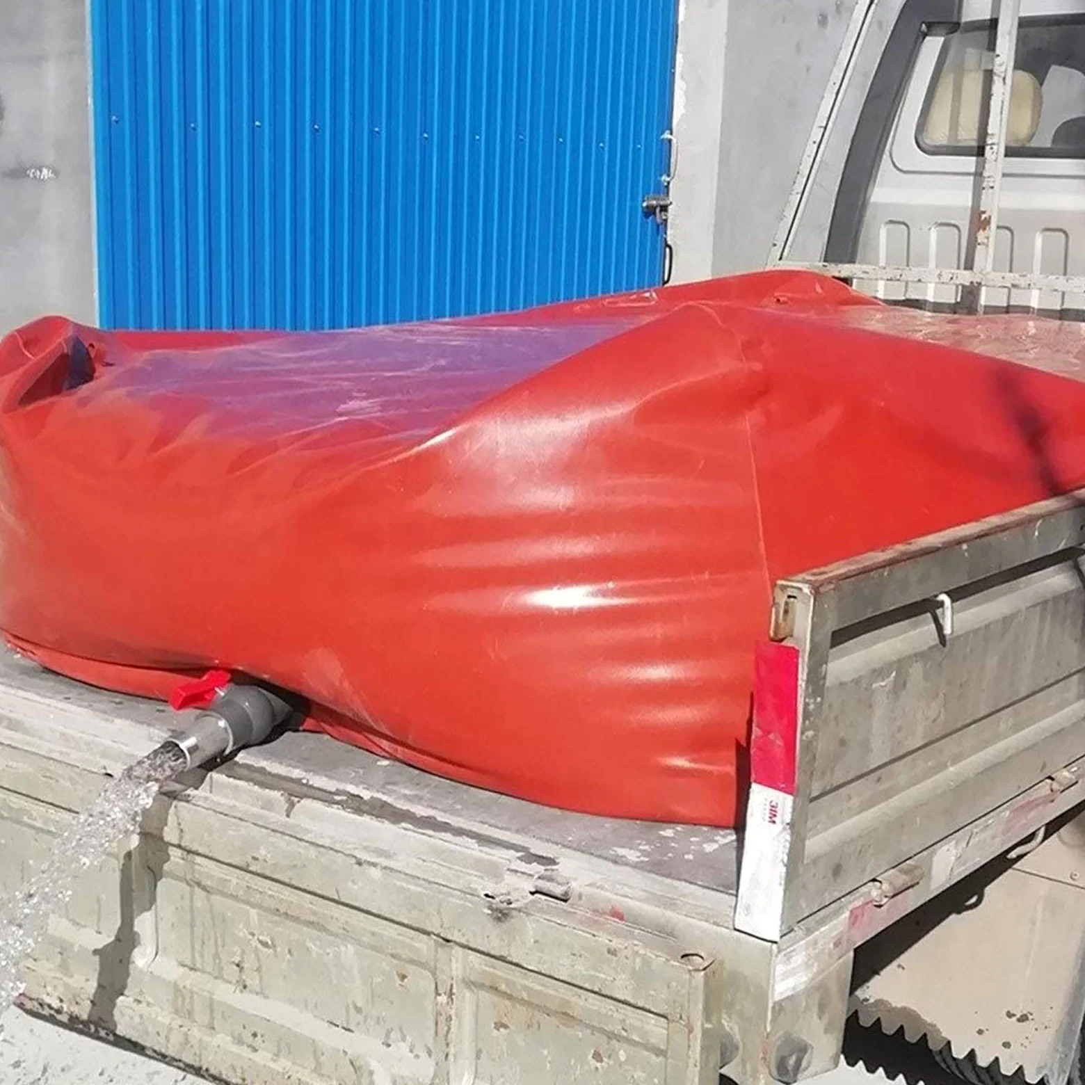 Tanque de Agua Blanda Plegable portátil, Tanque de Agua Flexible con Grifo, Cubo de Almacenamiento de Agua Resistente a la sequía para Exteriores, fácil de Transportar (Tamaño: 500L / 5x0.9x0.4m