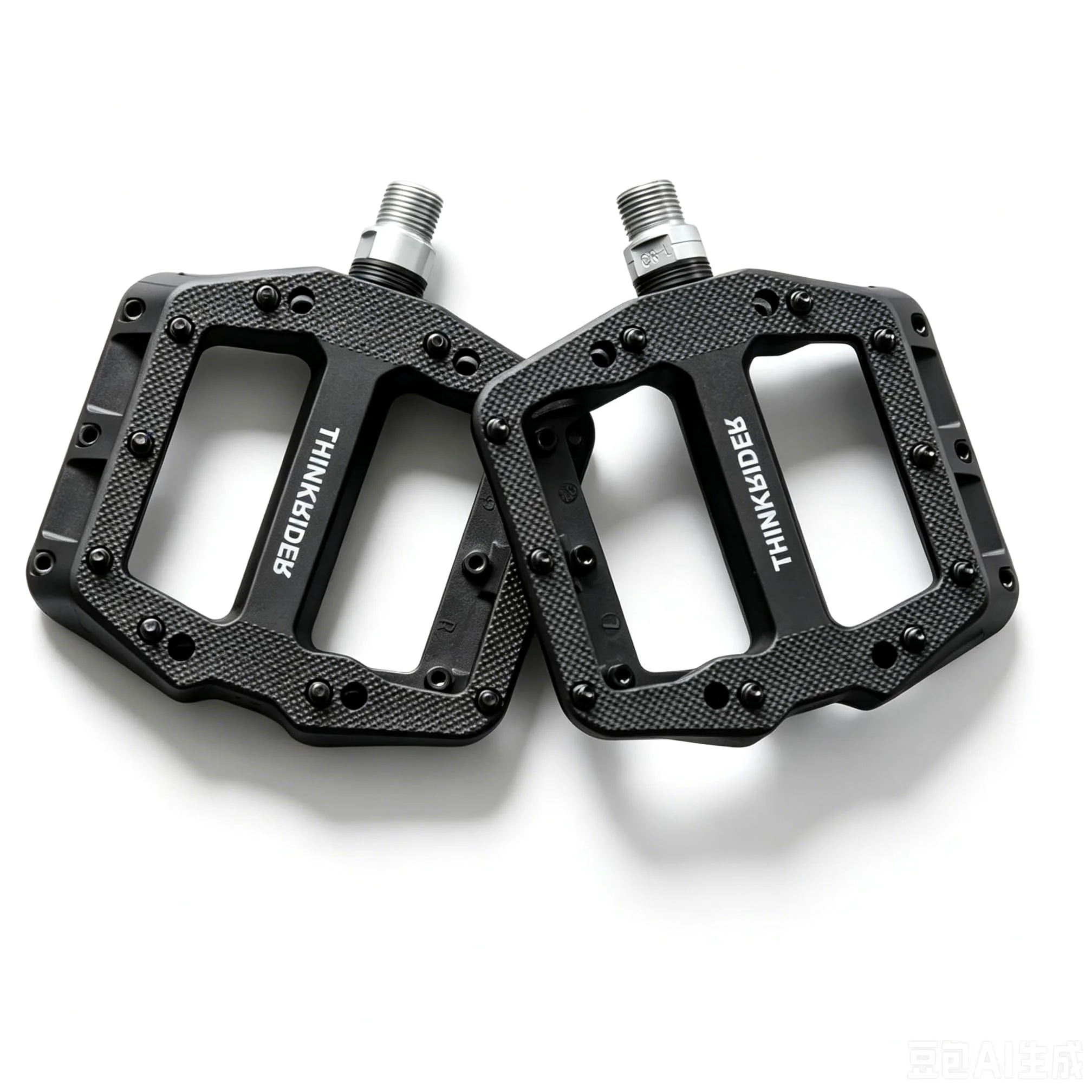 ThinkRider Pedales de bicicleta planos MTB Road 3 rodamientos sellados pedales bicicleta pedales montaña plataforma ancha accesorios Bicicleta