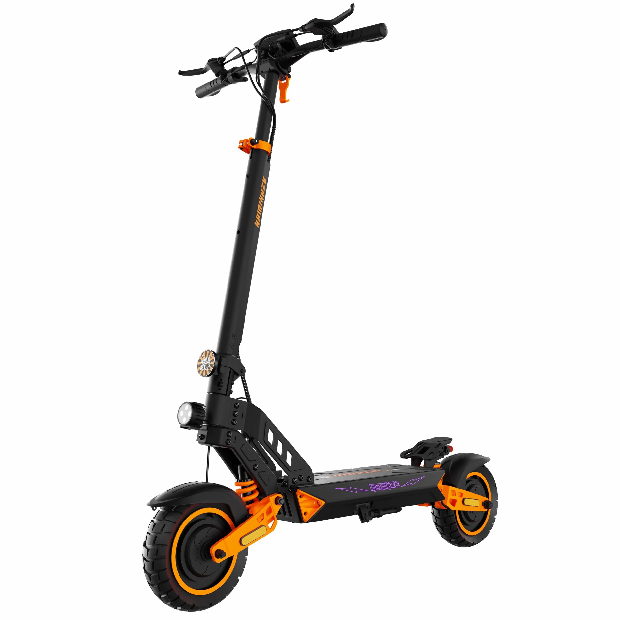 Monopatín Eléctrico Kamikaze K1 MAX – Doble Motor 2x500W, Batería 52V 20Ah, Autonomía hasta 80 km, Velocidad 20 km/h, Ruedas Grandes, Doble Freno de Disco, Suspensión, IPX5