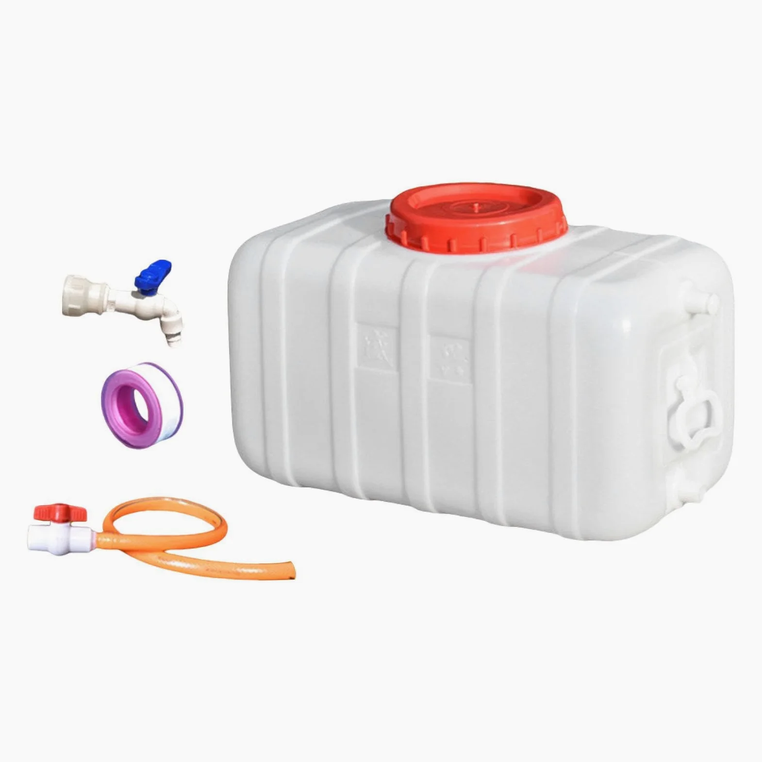 KESOTO Depósito de Agua para Uso Móvil, Garrafa con Grifo Y Manguera, Contenedor Horizontal para Vehículos.
