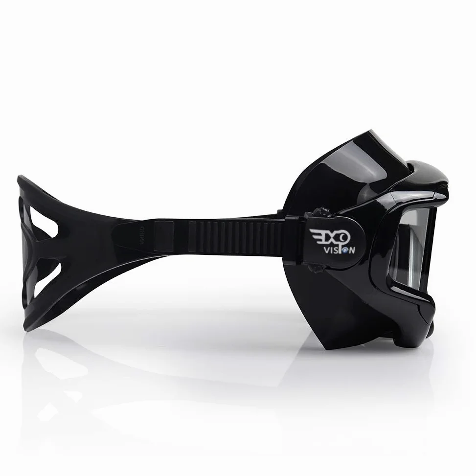Pano - Máscara de buceo de 3 ventanas para adultos, máscara de esnórquel de vidrio templado, antivaho, gafas de natación sin fugas, con cubierta de nariz, equipo de esnórquel