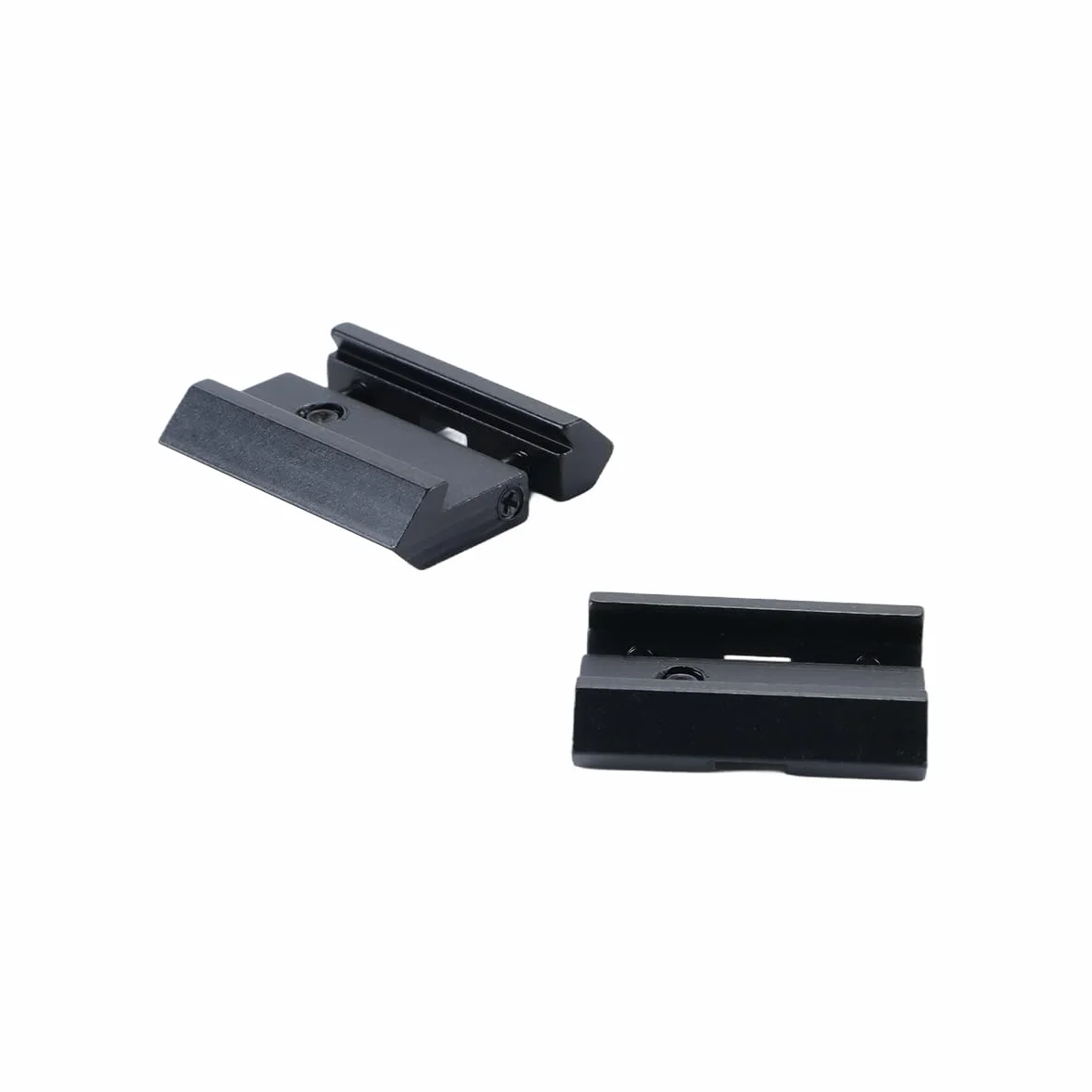 2 adaptadores de riel para mira telescópica a presión: monturas de cola de milano de 11 mm a Weaver/Picatinny de 20 mm (perfil bajo)