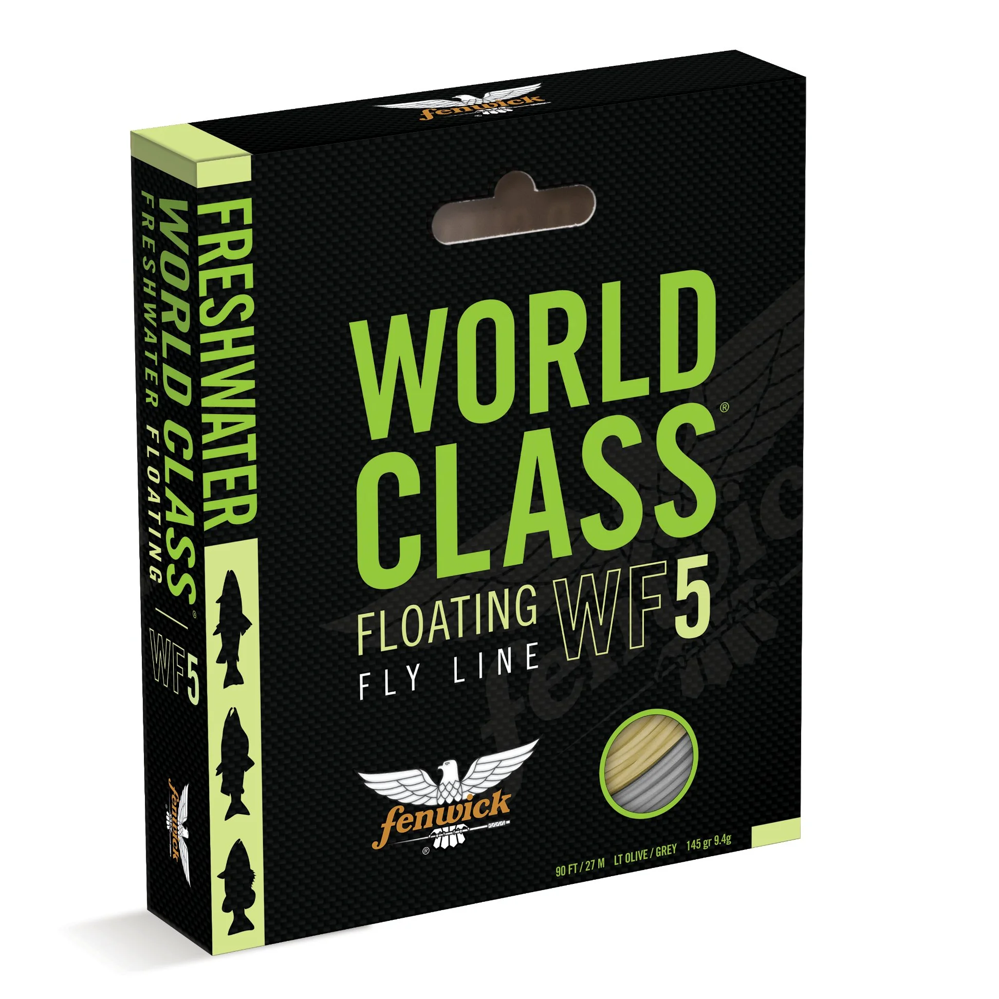 Fenwick wcflfapf9 Mundo Clase Agua Dulce All-Purpose Flotante Pesca línea, Luz Verde/Gris, 100 '/250 Granos