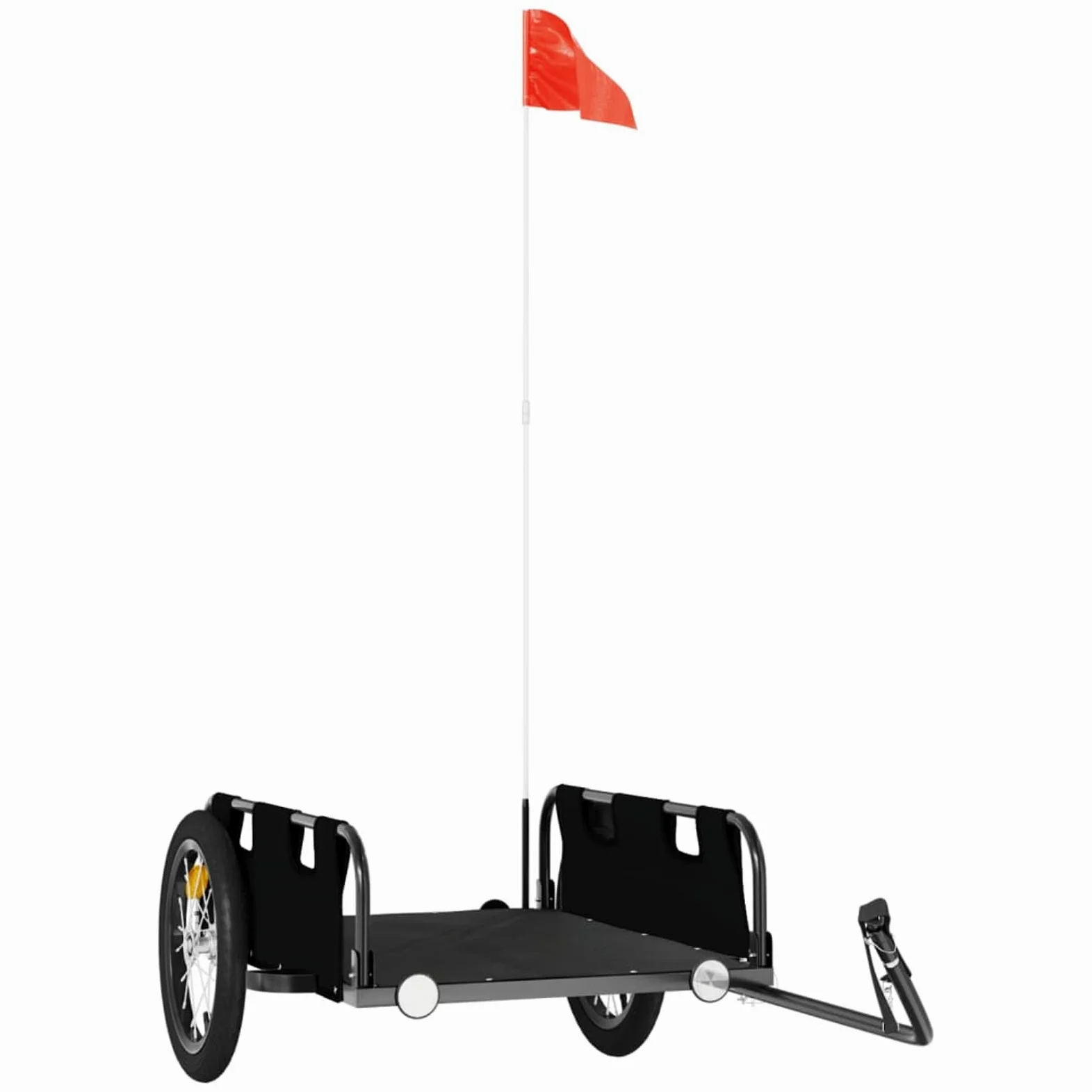 ARKEM Remolque de Carga para Bicicleta Hierro y Tela Oxford Negro Remolque Bicicleta niños Remolque Coche